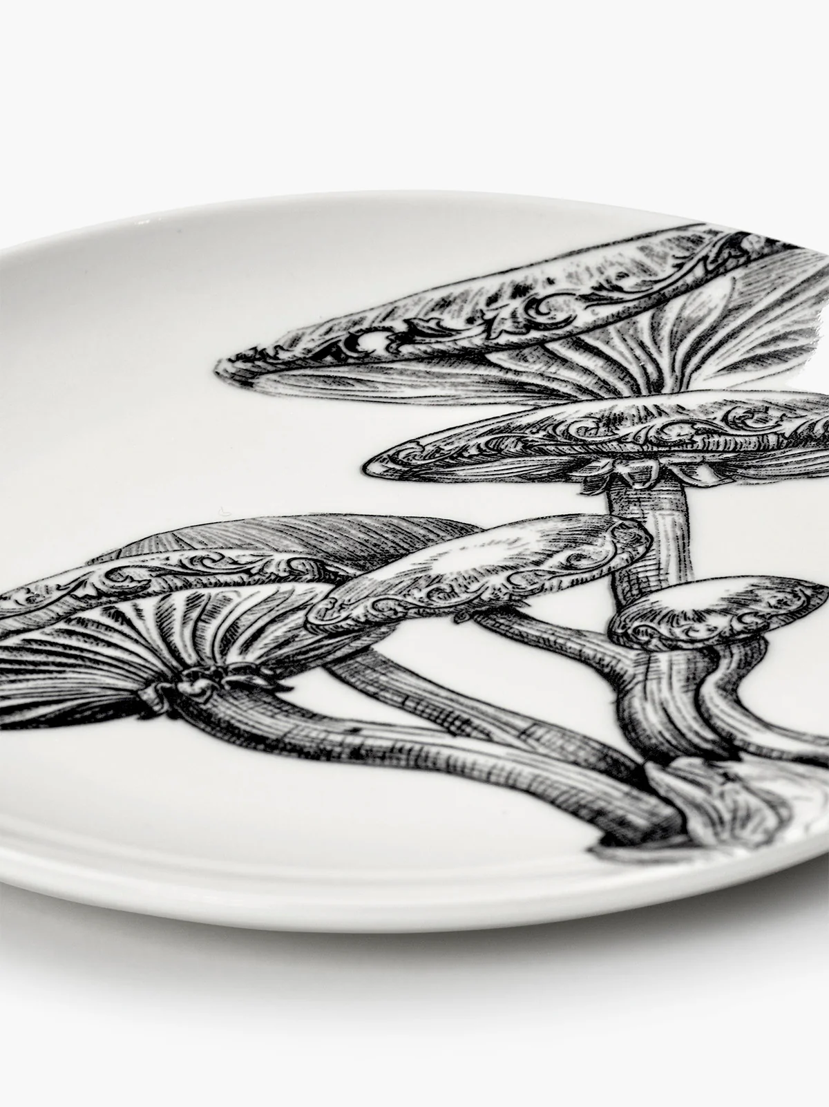 Bread plate mushrooms white - black Unity - Image 5