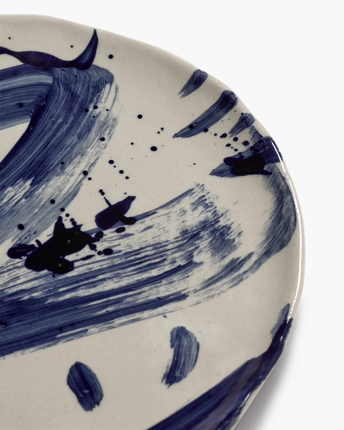 Breakfast plate set of 4 varied designs beige - blue Sophia - Image 5