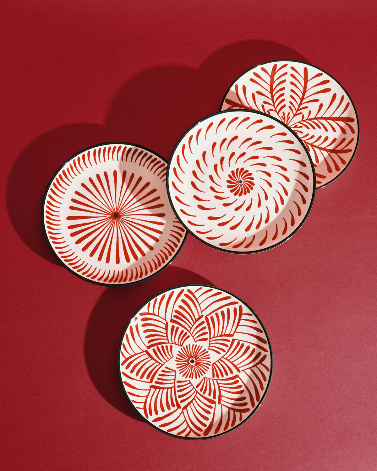 Breakfast plate ass/4 red - green Bazaar - Image 2
