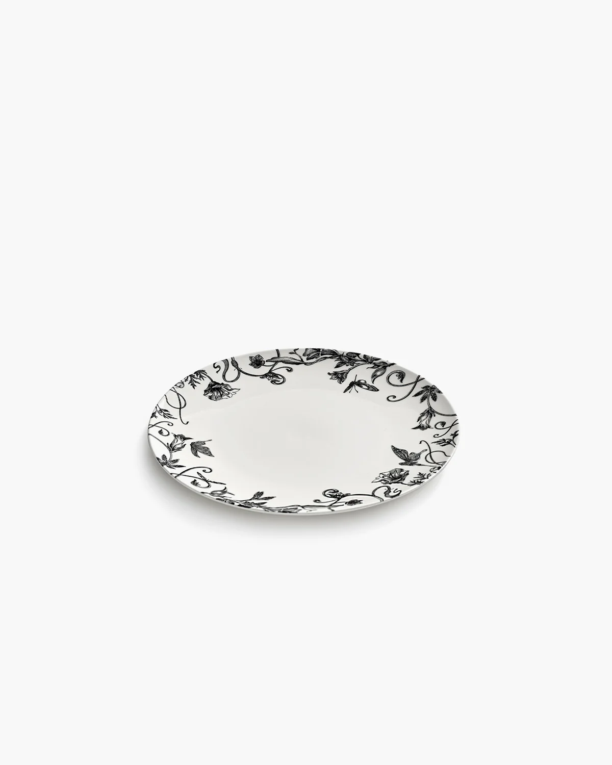 Breakfast plate floral fantasy white - black Unity - Image 3