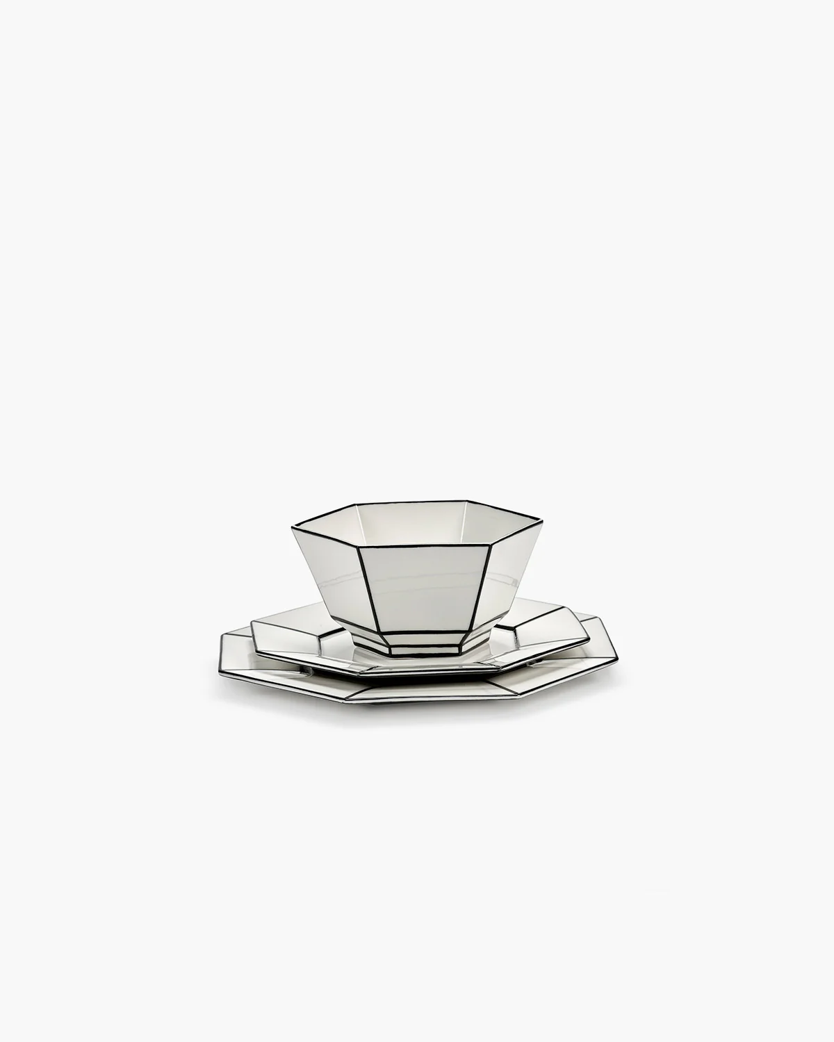 Breakfast plate white - black Carte Blanche - Image 4