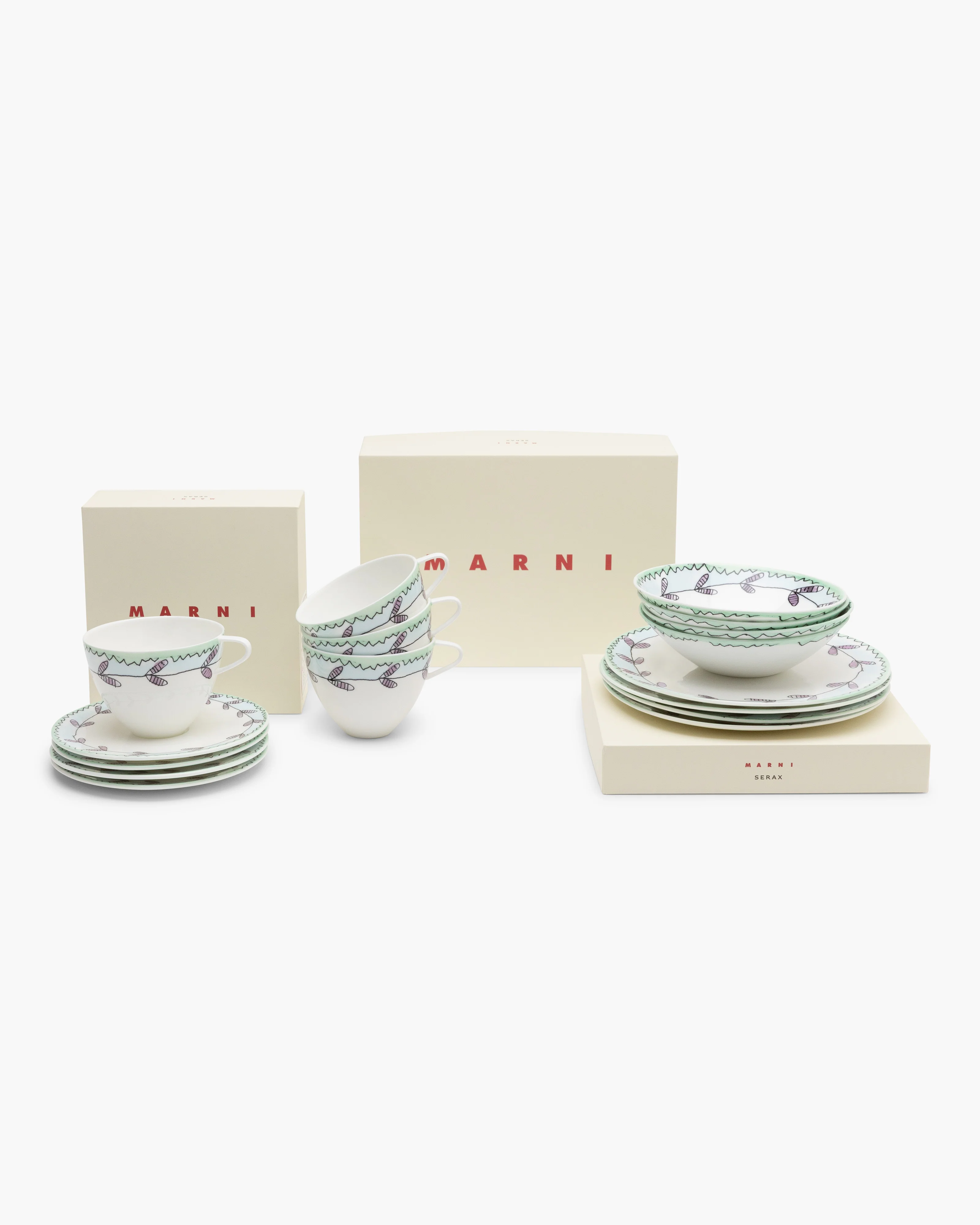 Breakfast set 16 pieces blossom milk midnight flowers - Image 4