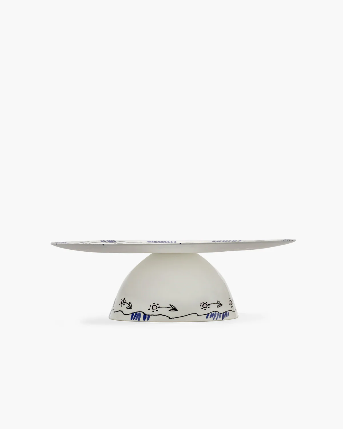 Cake stand L anemone milk Midnight Flowers - Image 2
