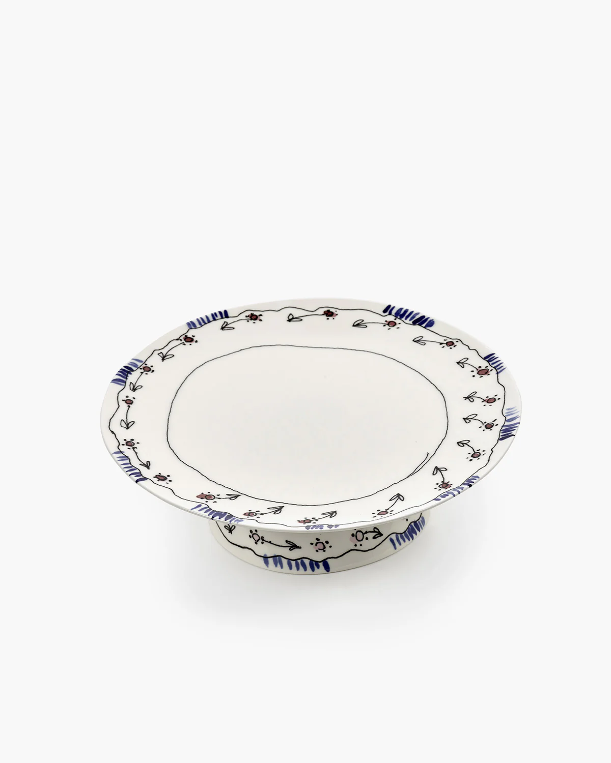 Cake stand L anemone milk Midnight Flowers - Image 3