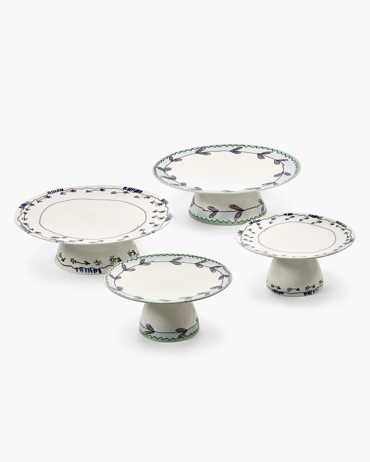 Cake stand L blossom milk Midnight Flowers - Image 5