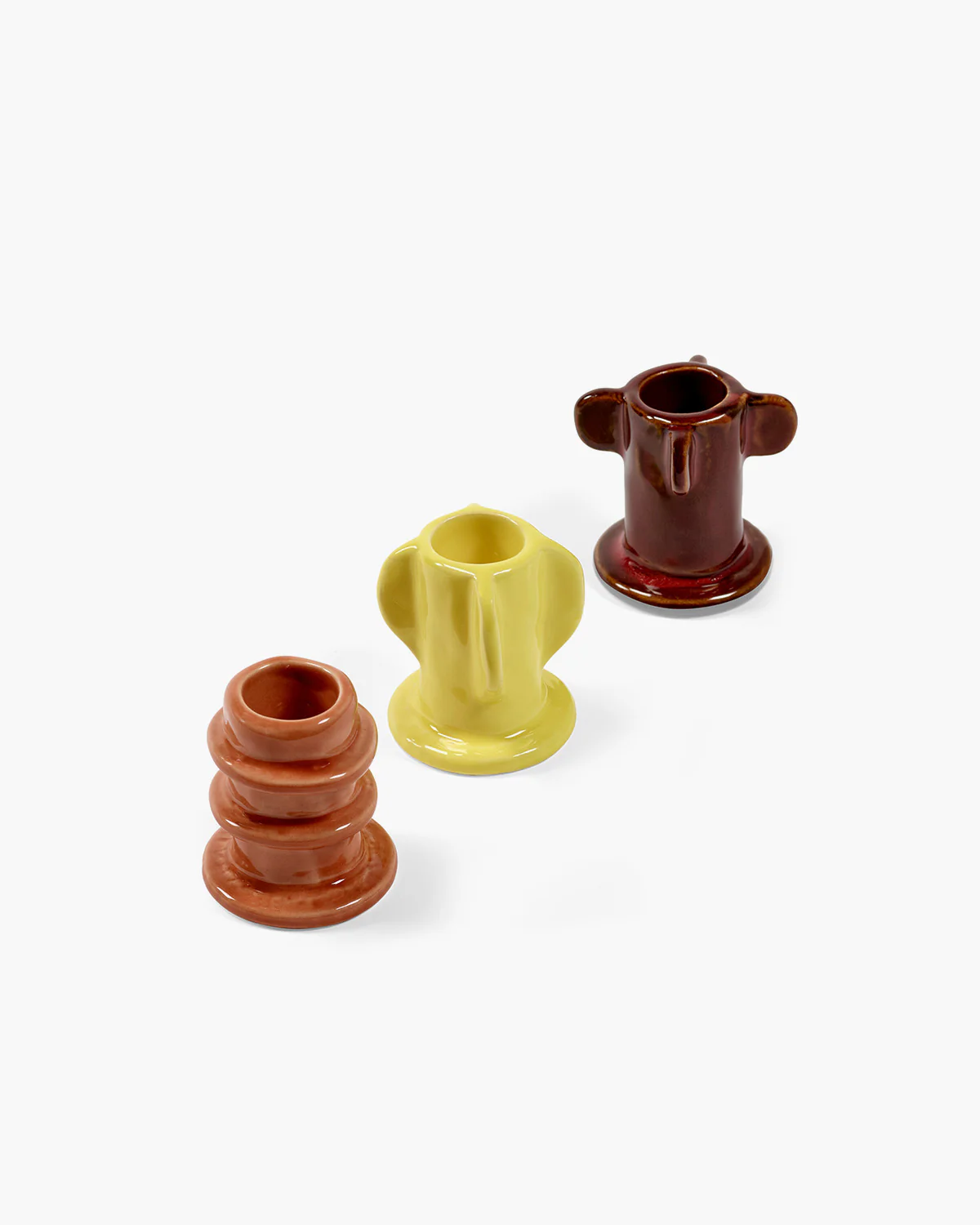 Candle holder 02 – ass/3 glazed Molly - Image 4