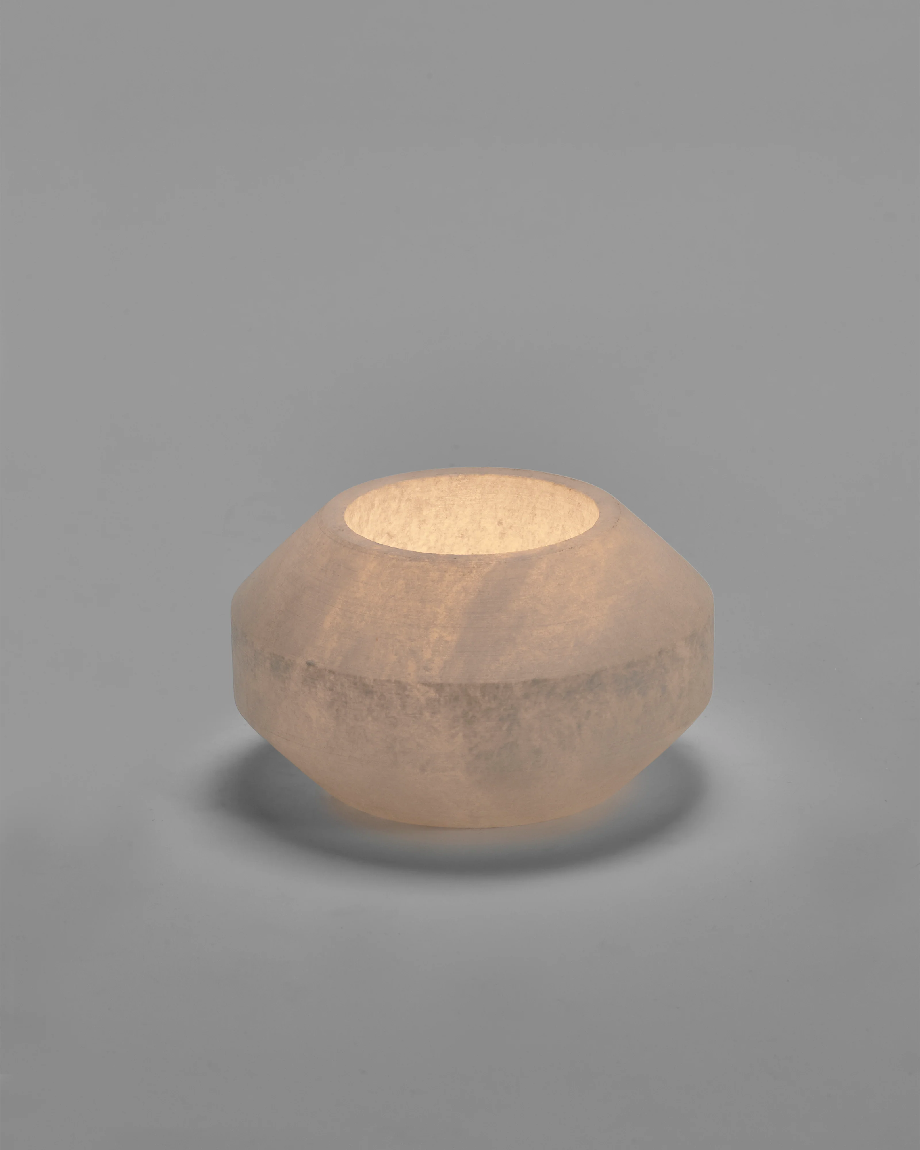 Tealight holder S white albaster - Image 3