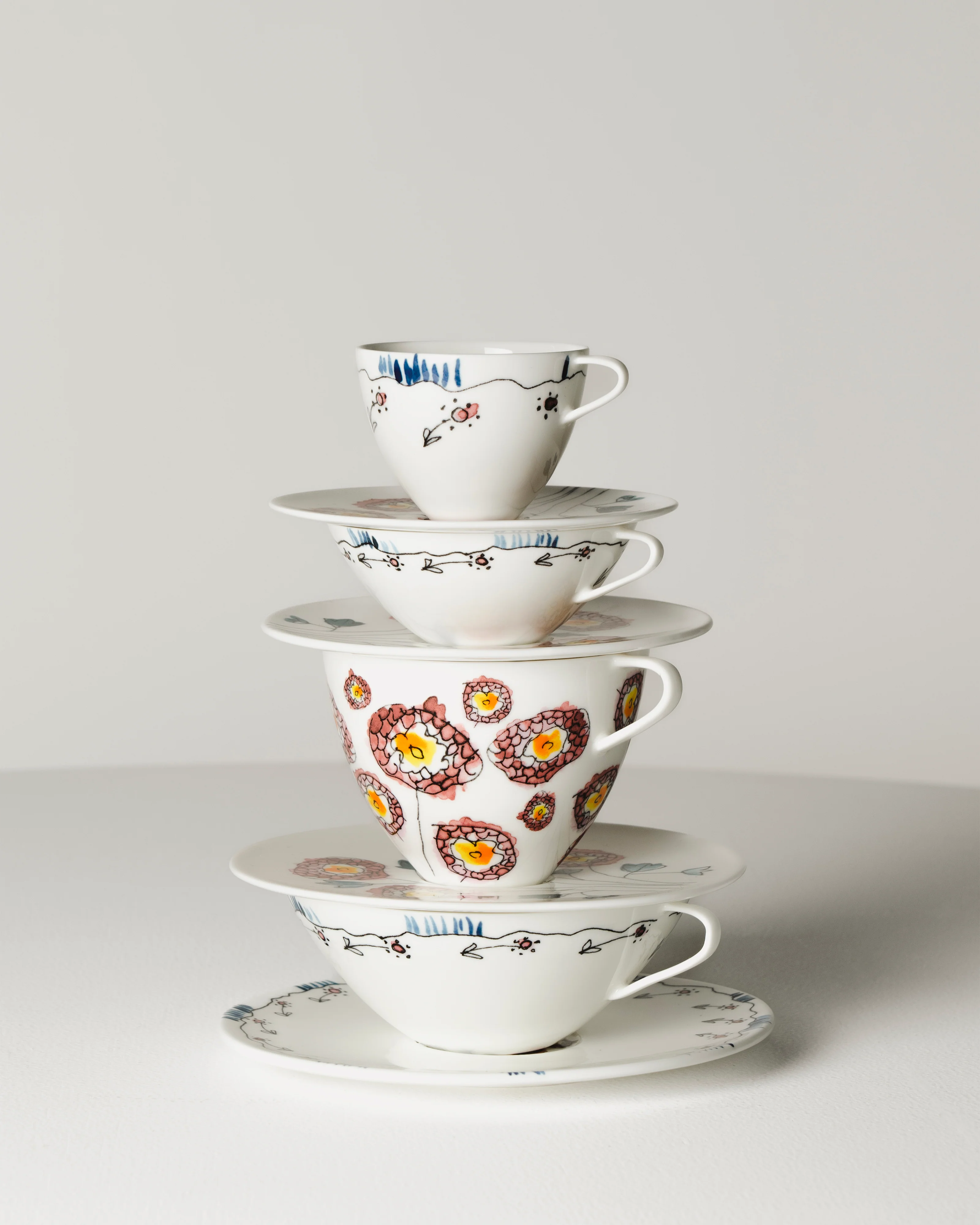 Cappuccino cup Anemone milk Midnight Flowers - Image 3