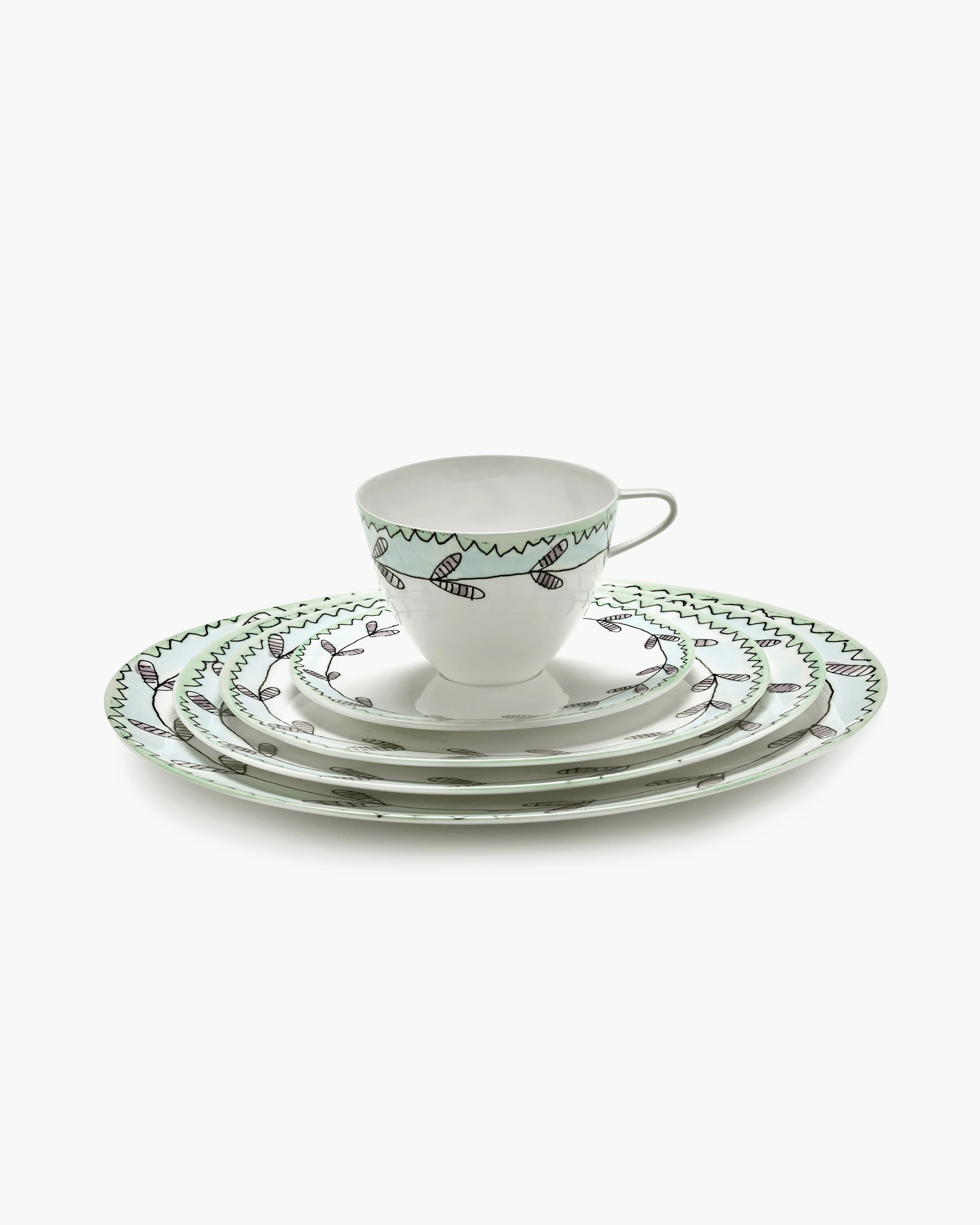 Cappuccino cup Blossom milk Midnight Flowers - Image 6