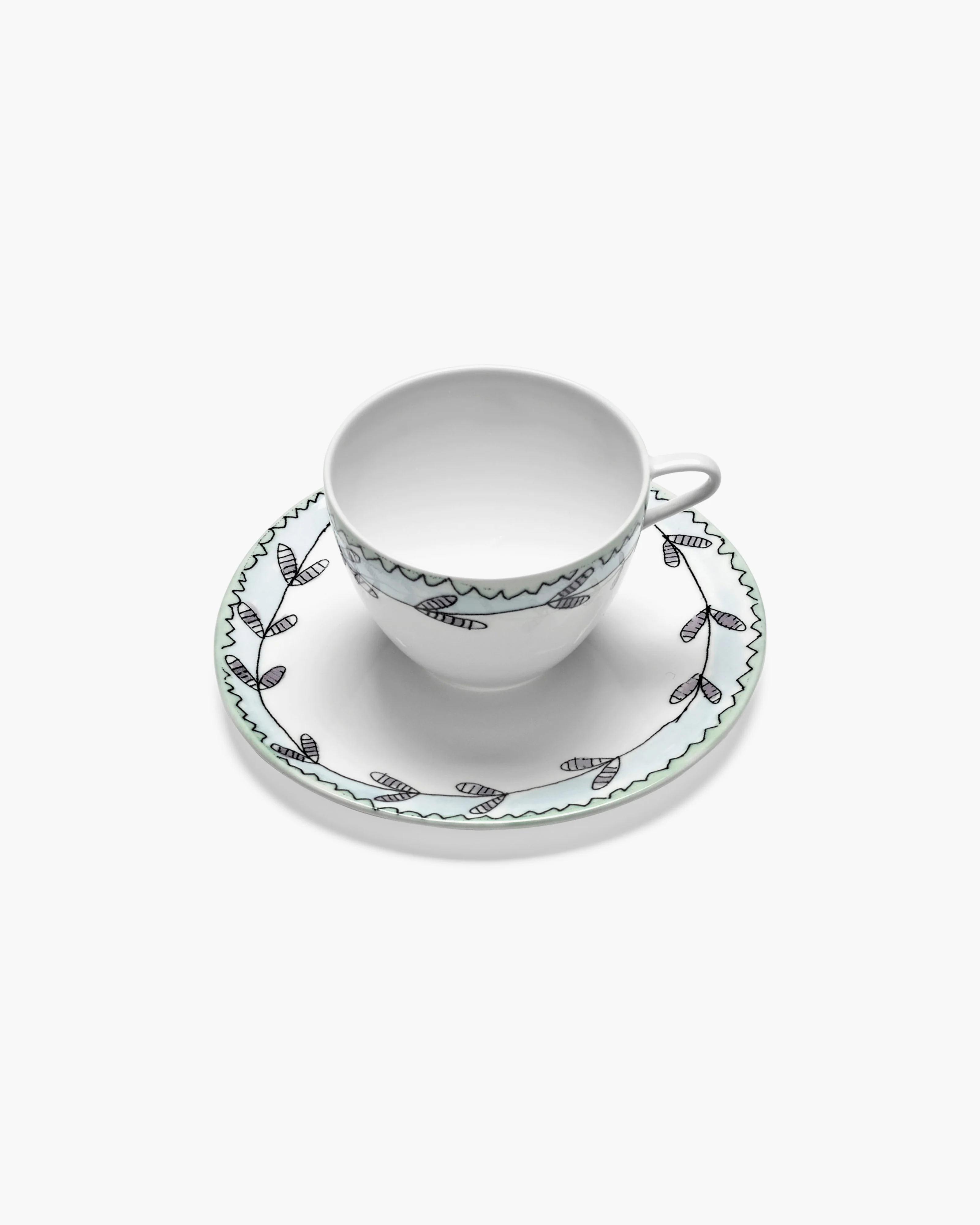 Cappuccino cup with saucer Blossom milk Midnight Flowers - Image 3