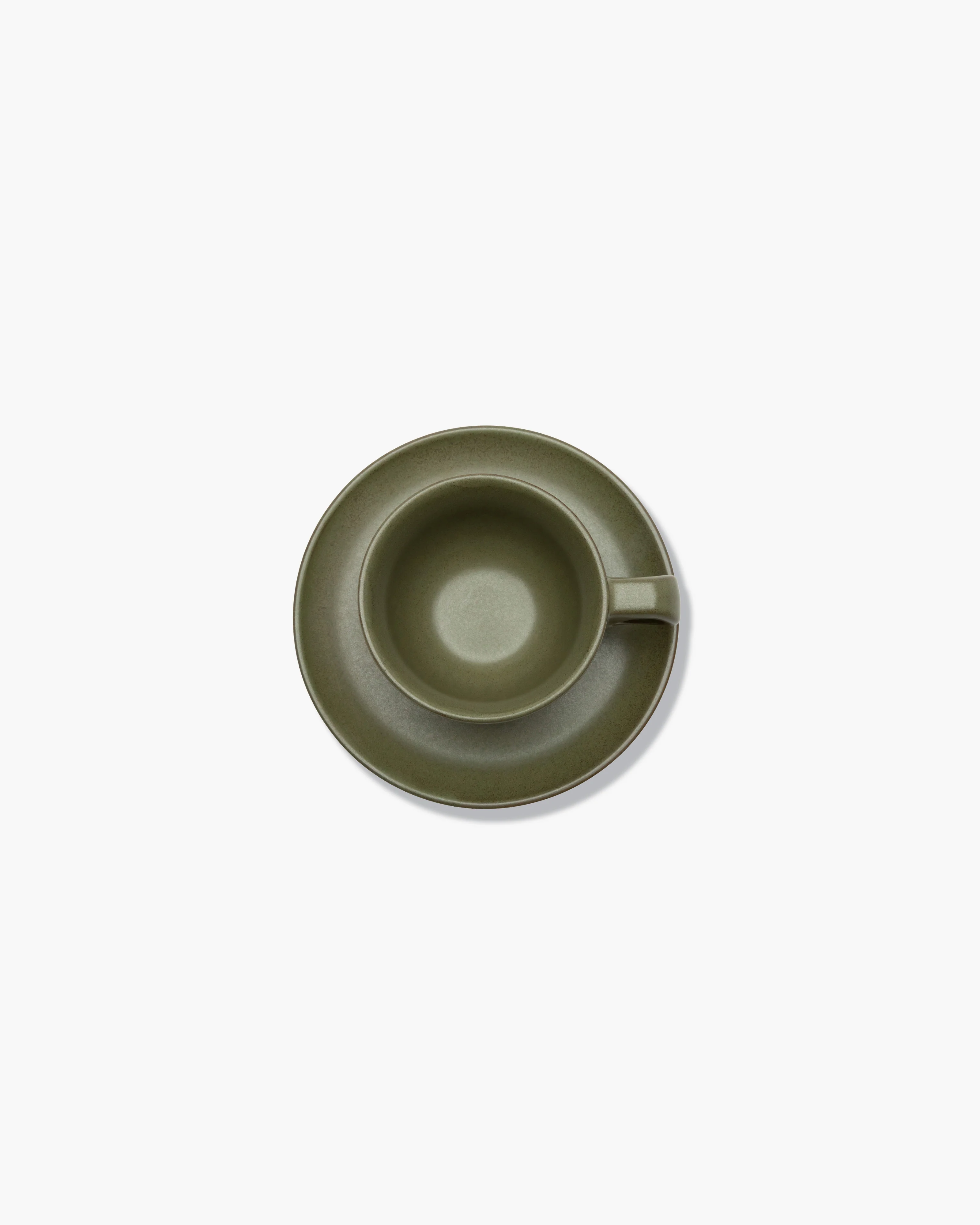 Cappuccino cup with saucer camogreen Surface - Image 3