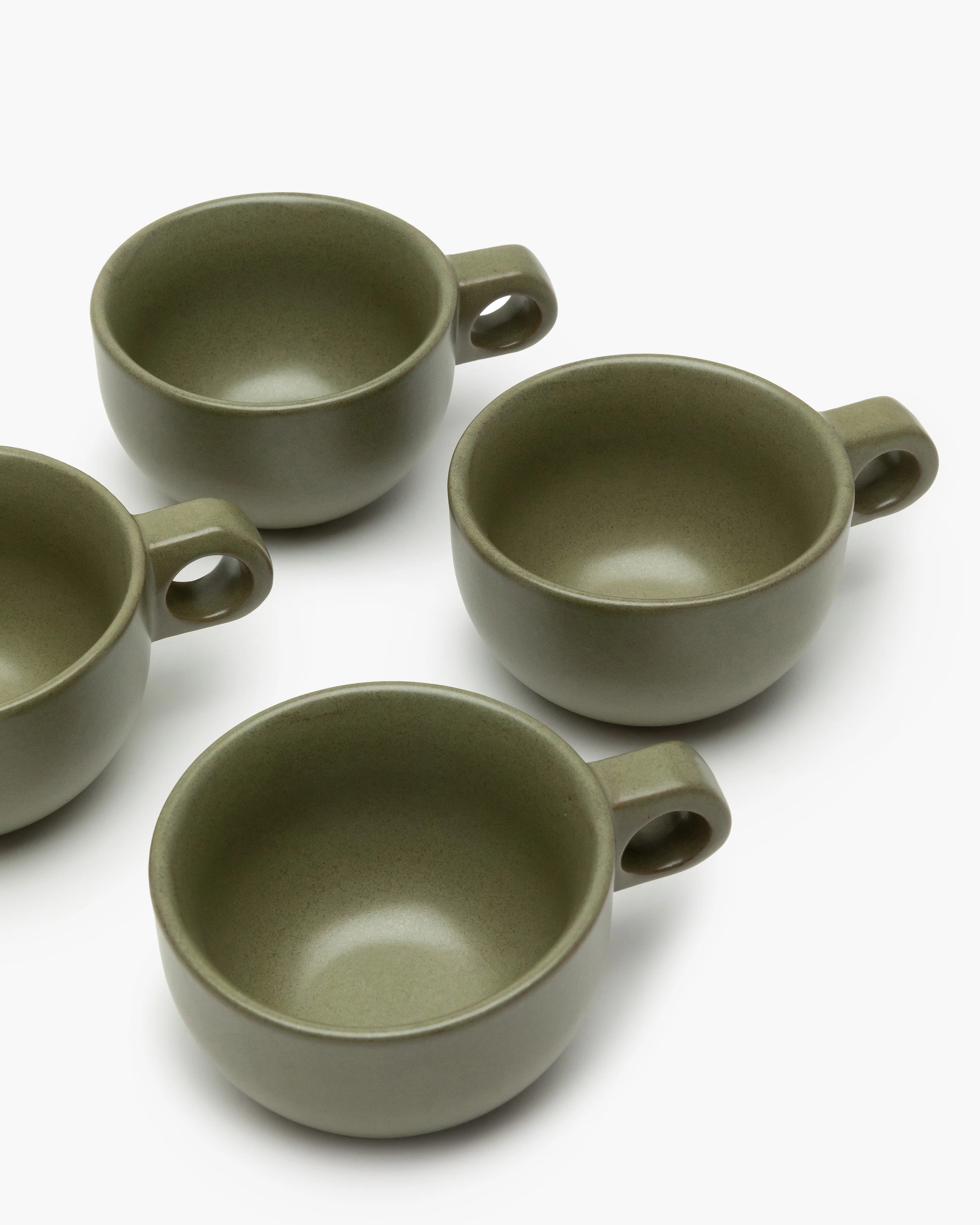 Cappuccino cup with saucer camogreen Surface - Image 5
