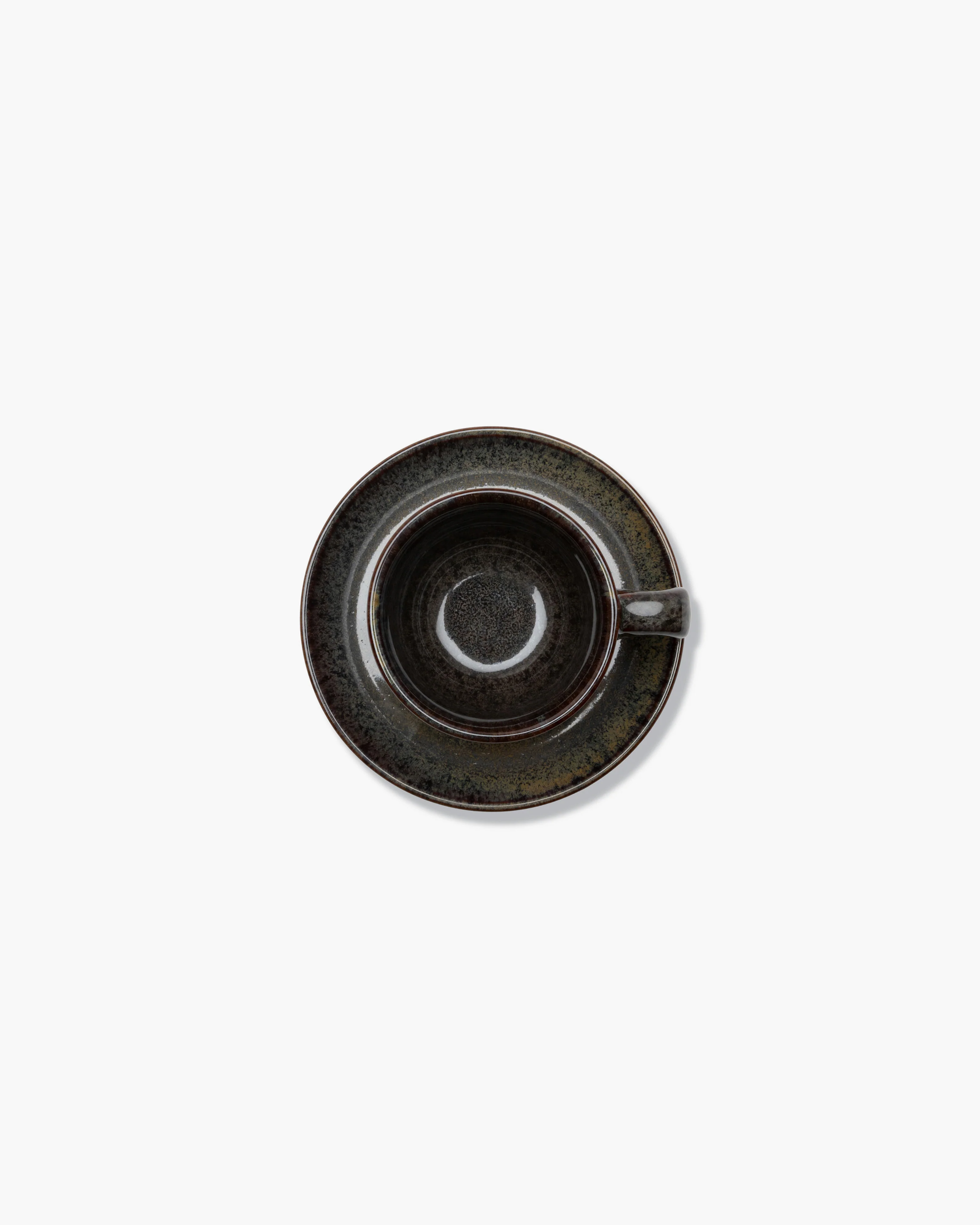 Cappuccino cup with saucer indi gray Surface - Image 3