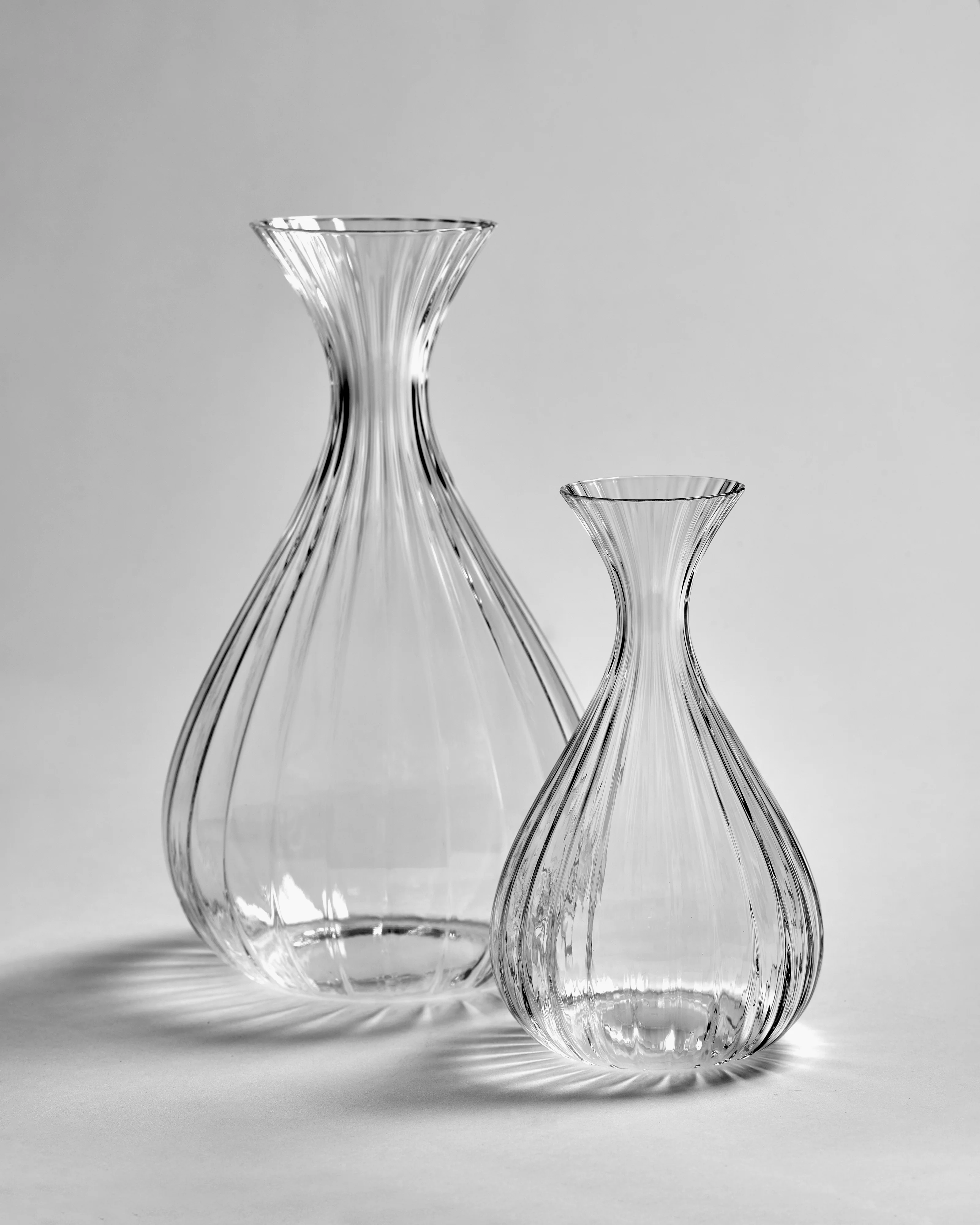 Carafe M transparent ribbed Inku - Image 4