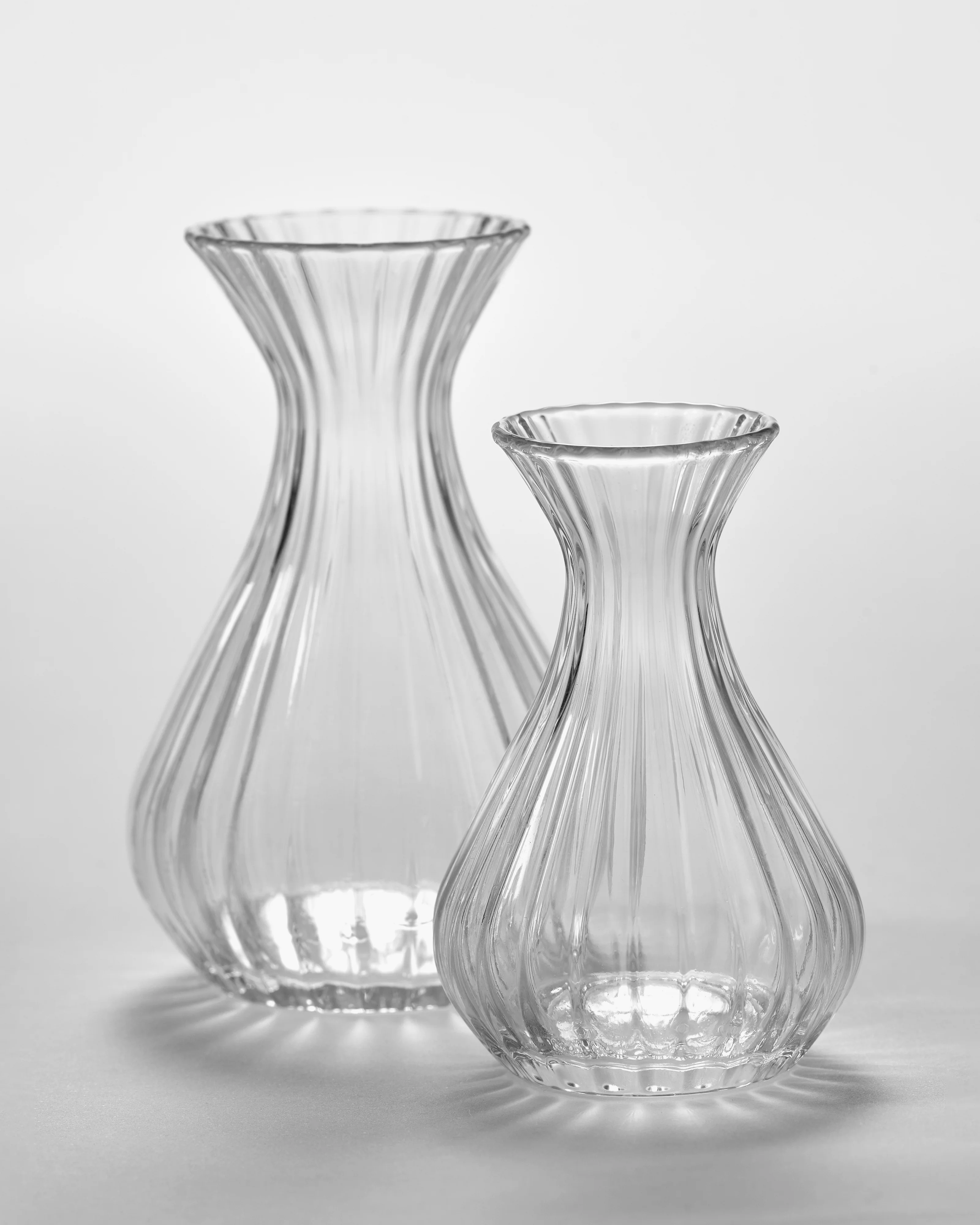 Carafe XS transparent ribbed 9cl Inku - Image 3