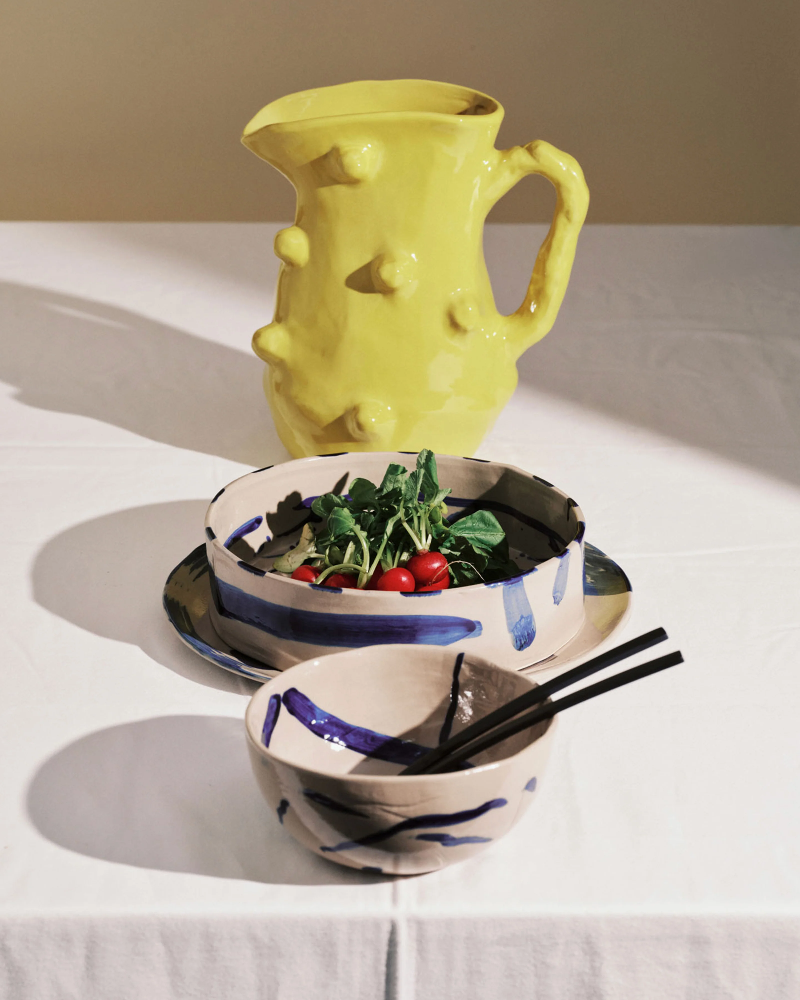 Ceramic jug yellow Charly - Image 2