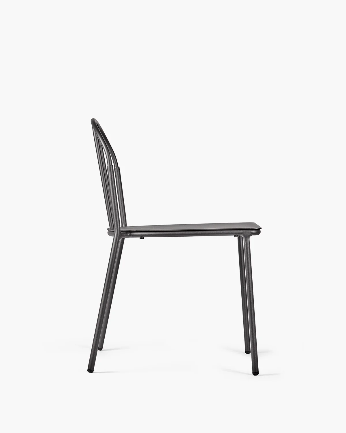 Black chair with white cushion included Patio - Image 5
