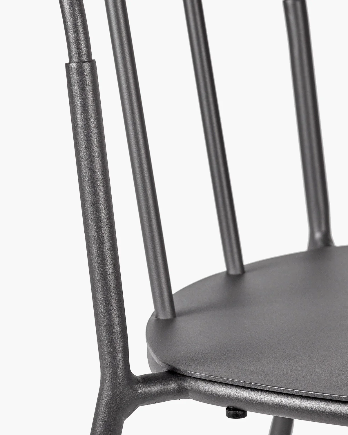 Black chair with white cushion included Patio - Image 6