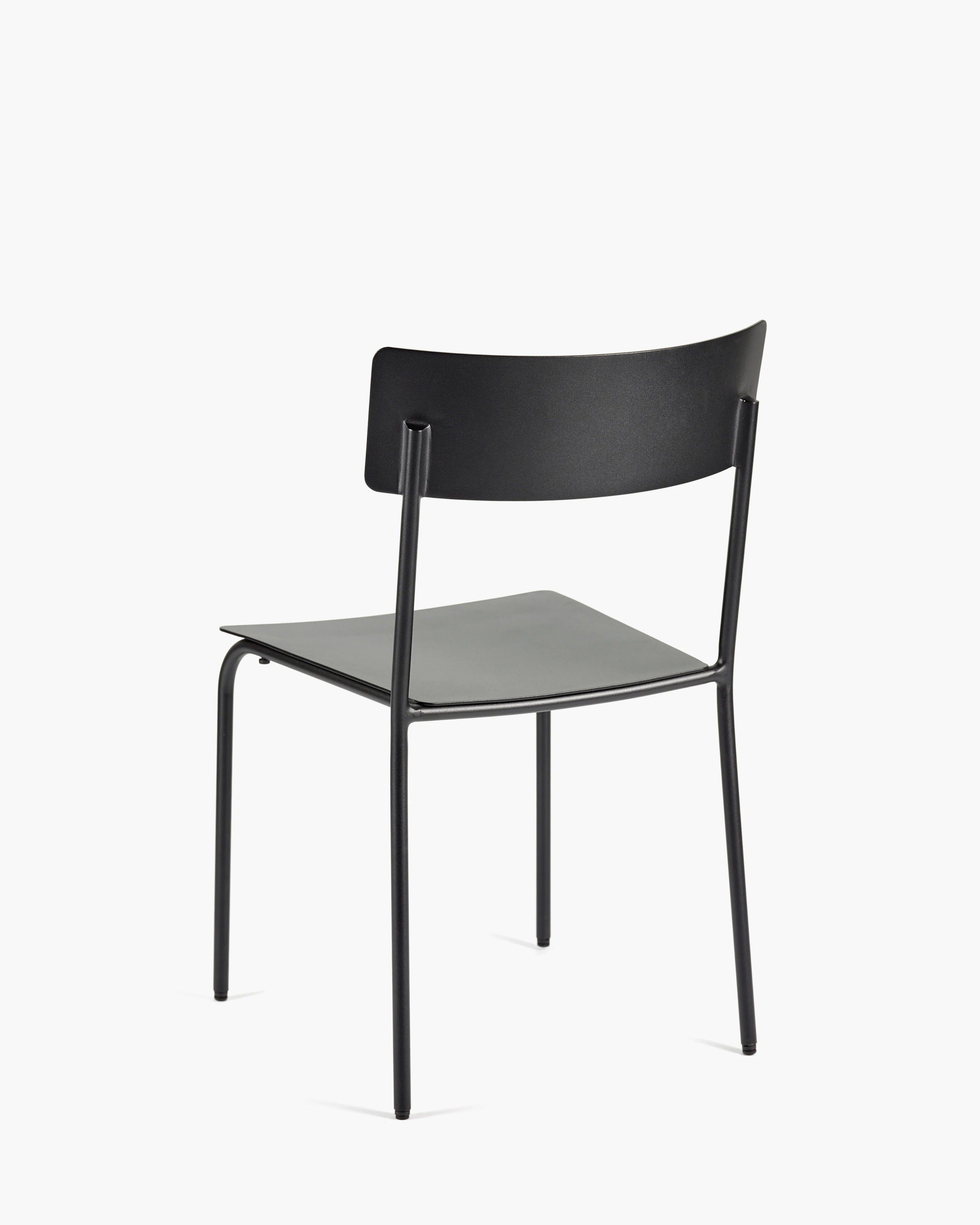 Chair S without armrests aluminium black August - Image 3