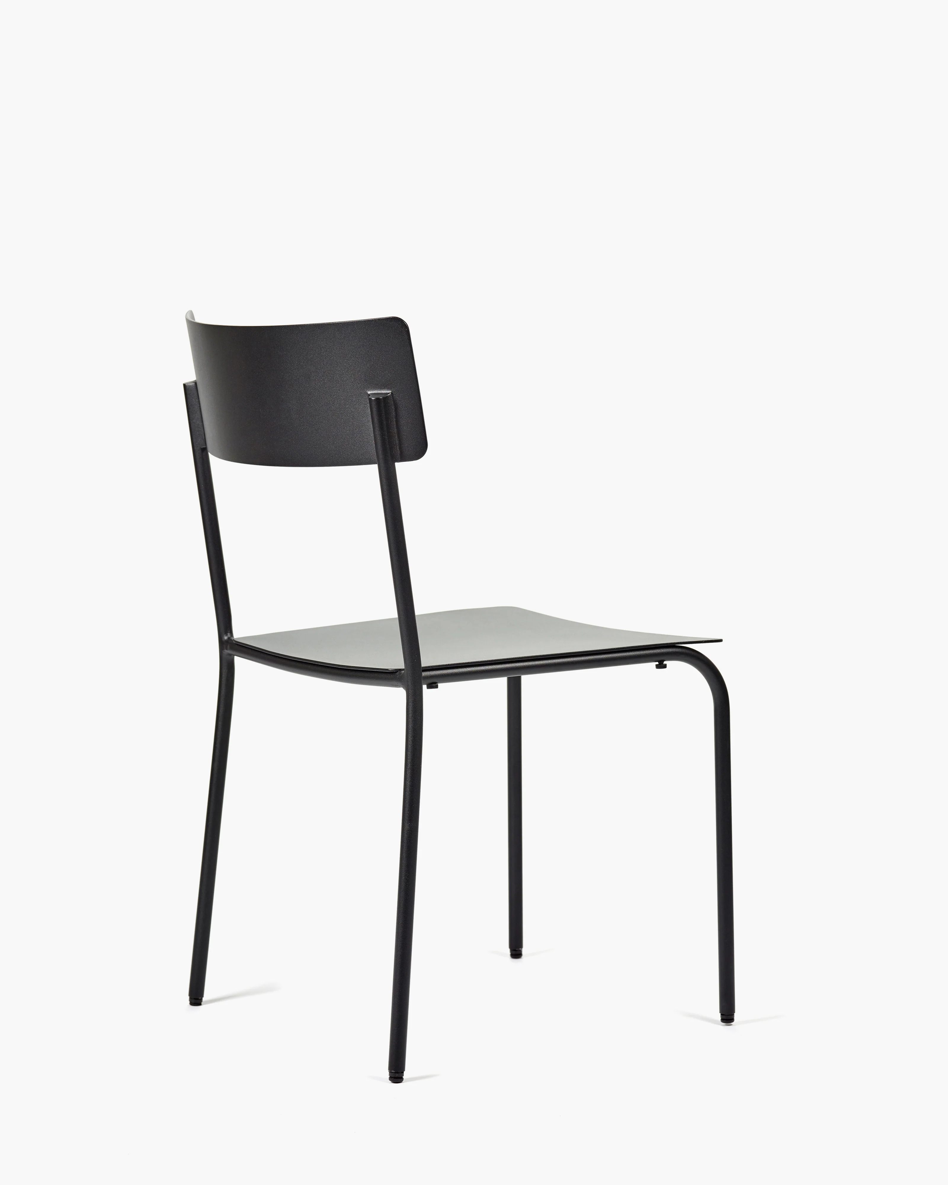 Chair S without armrests aluminium black August - Image 4