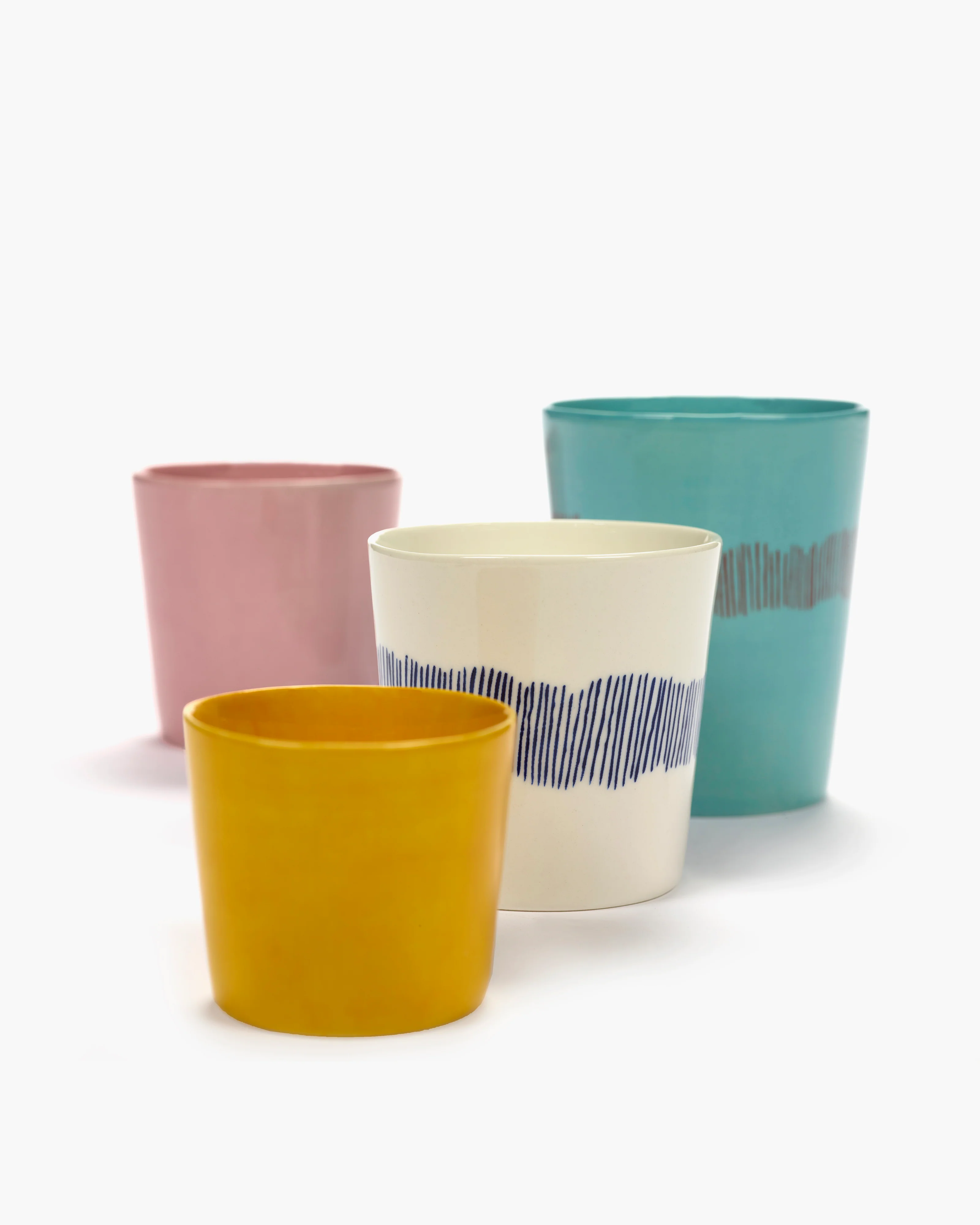 Coffee cup 25cl white - blue stripes Feast - Image 4