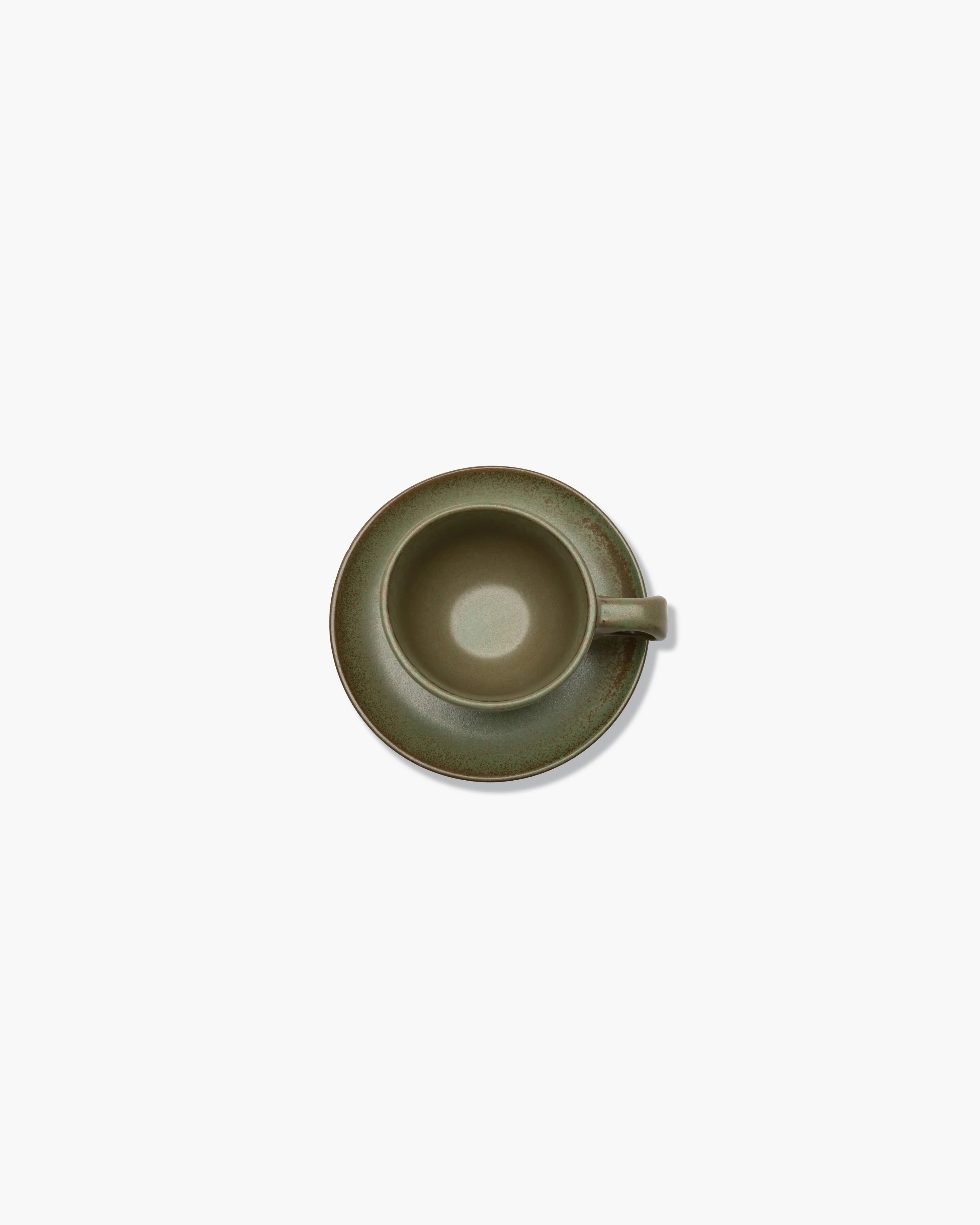 Coffee cup with saucer camogreen Surface - Image 3