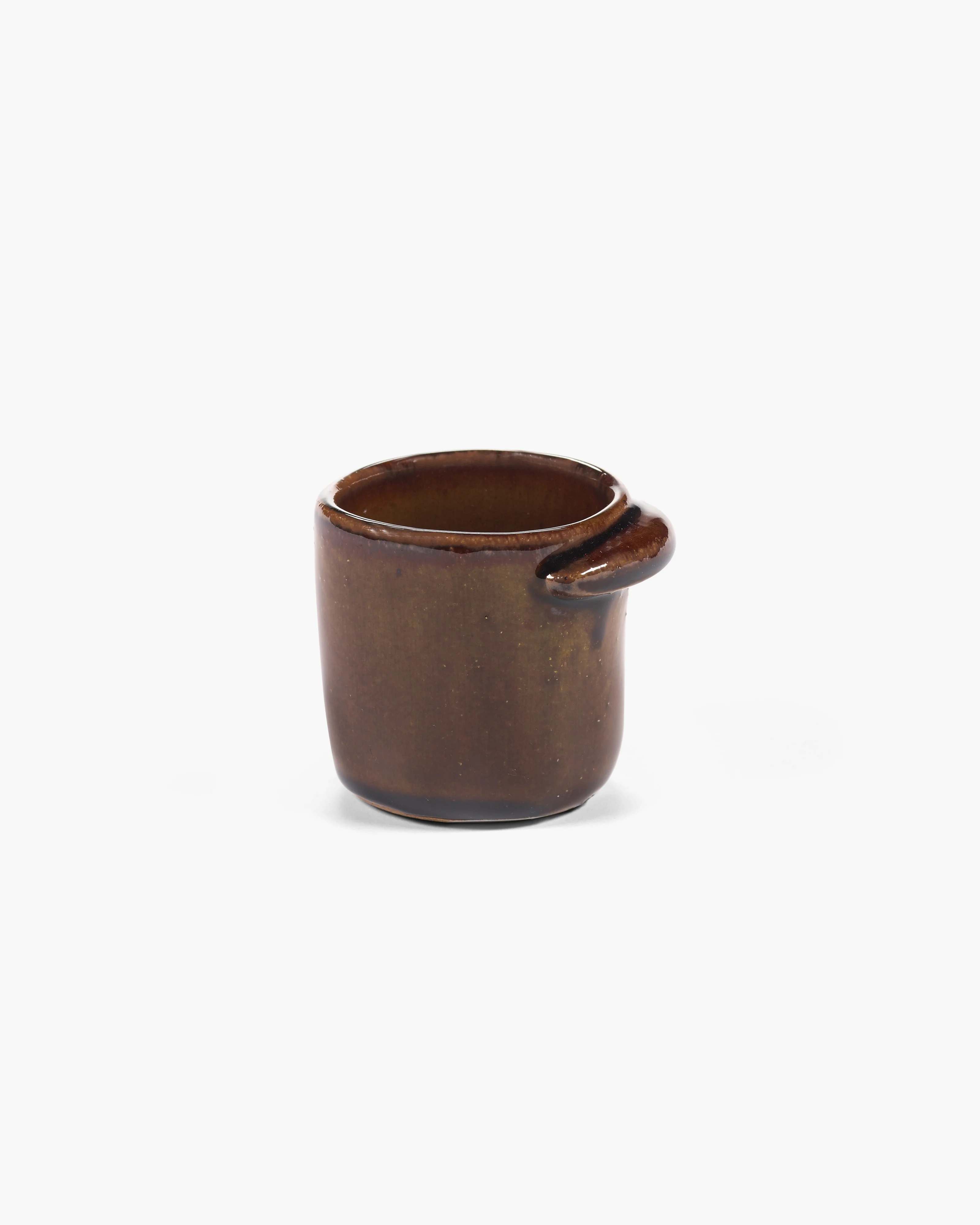 Coffee cup without handle ocher Out of lines