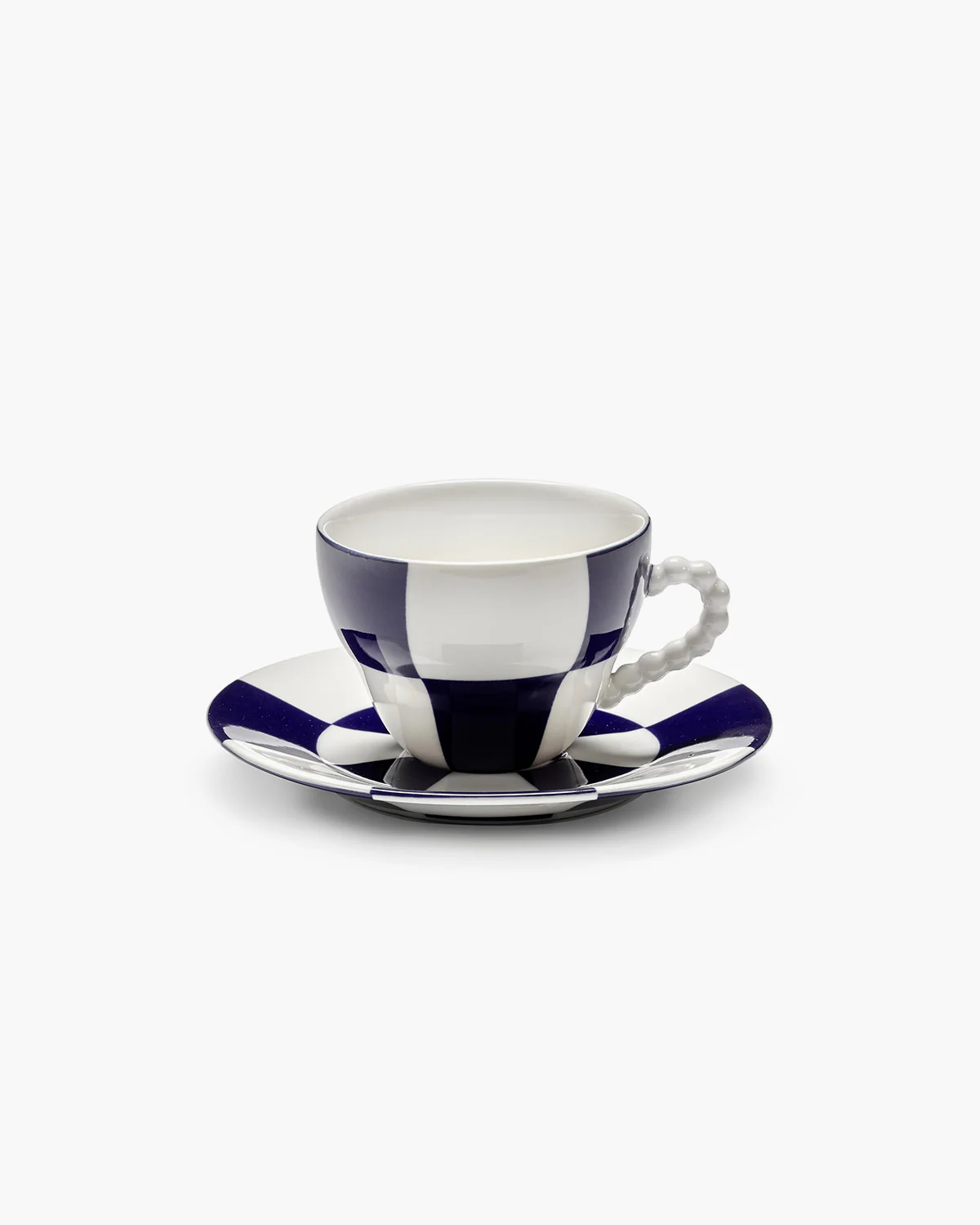 Cup and saucer blue - white FĂȘte des BĂȘtes Les Objets Mouleversants