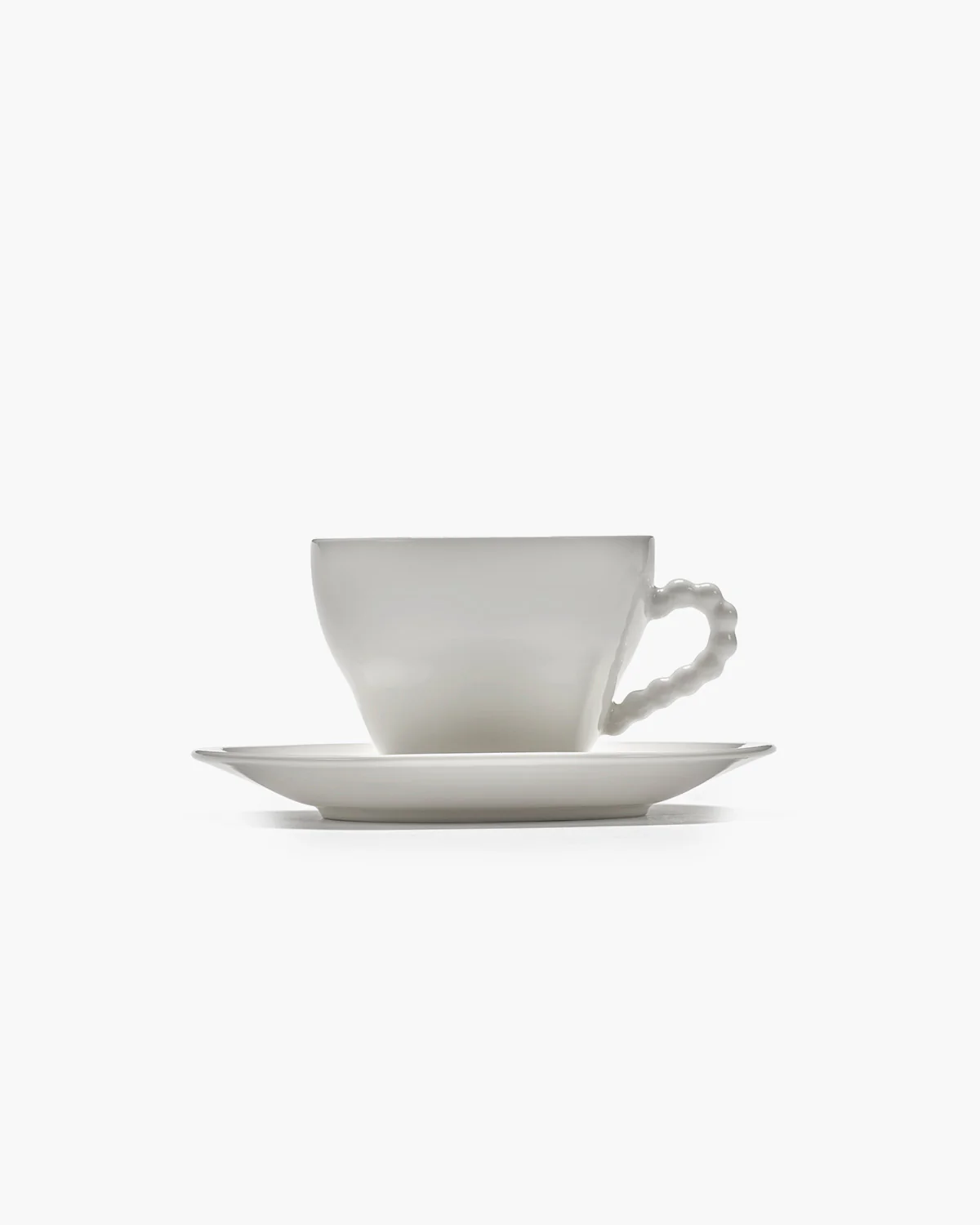Cup and saucer white Perle Fine Les Objets Mouleversants - Image 3