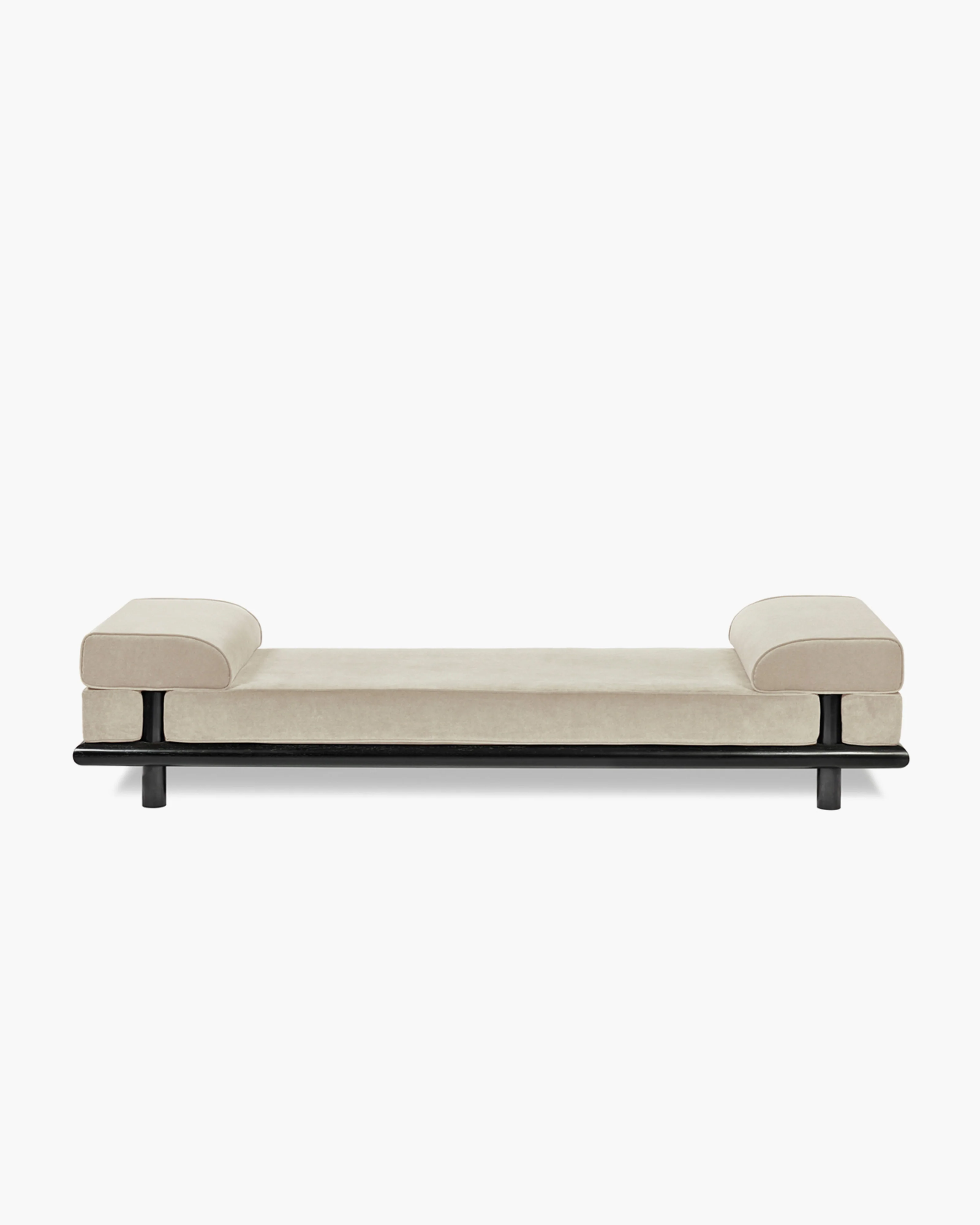 Daybed velvet gray + frame oak stained black Beth - Image 2