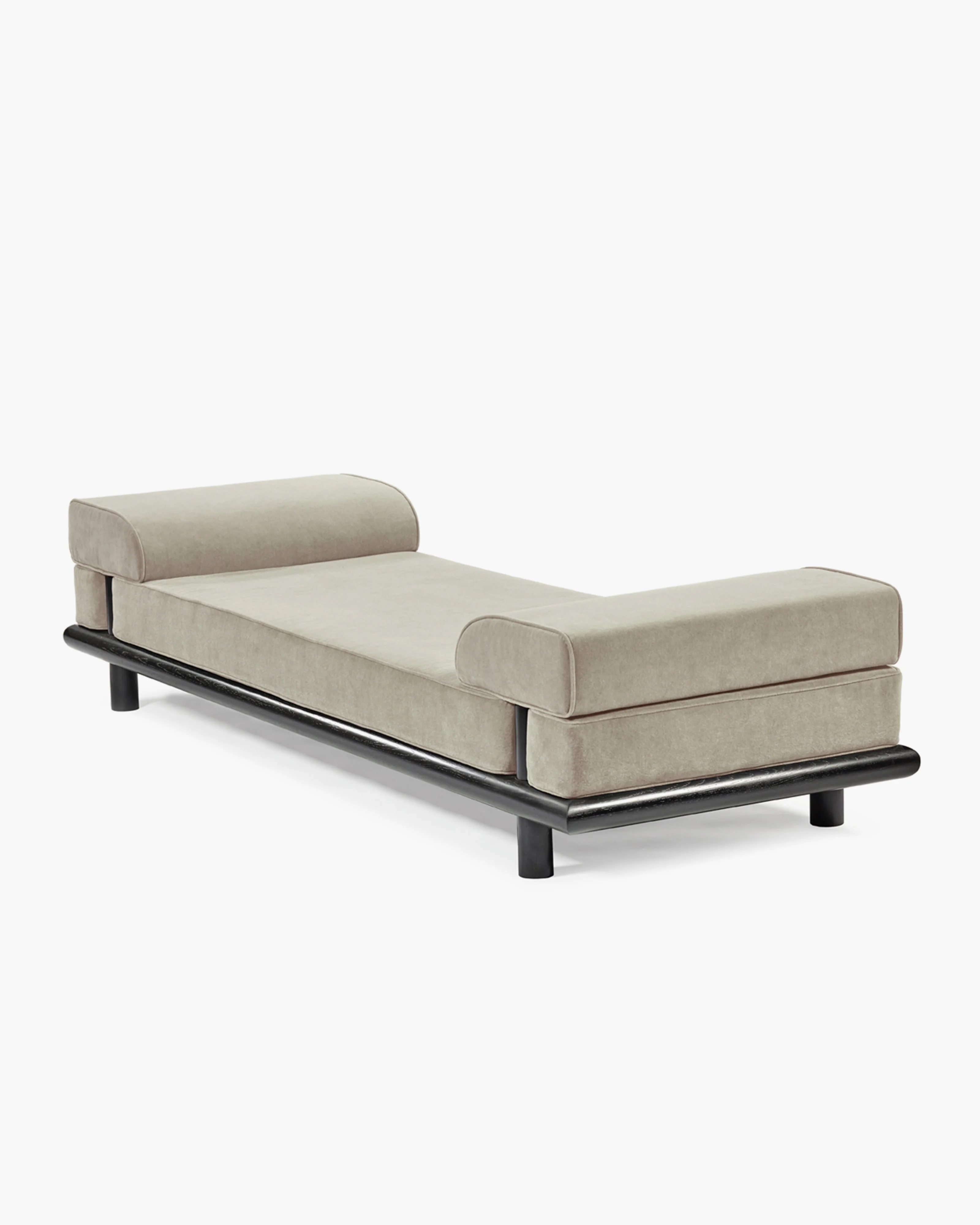 Daybed velvet gray + frame oak stained black Beth - Image 3