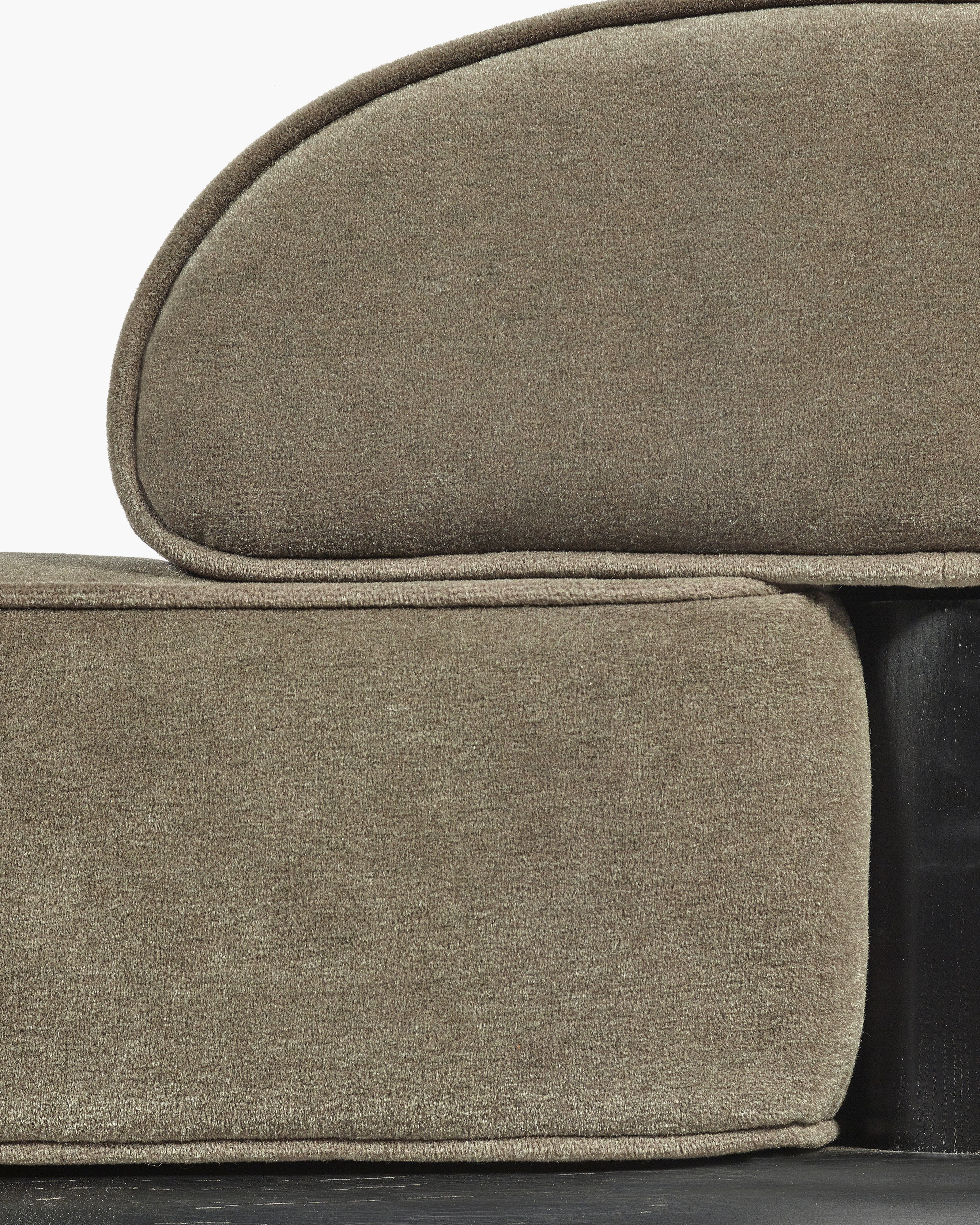 Daybed velvet mole + frame oak stained black Beth - Image 5
