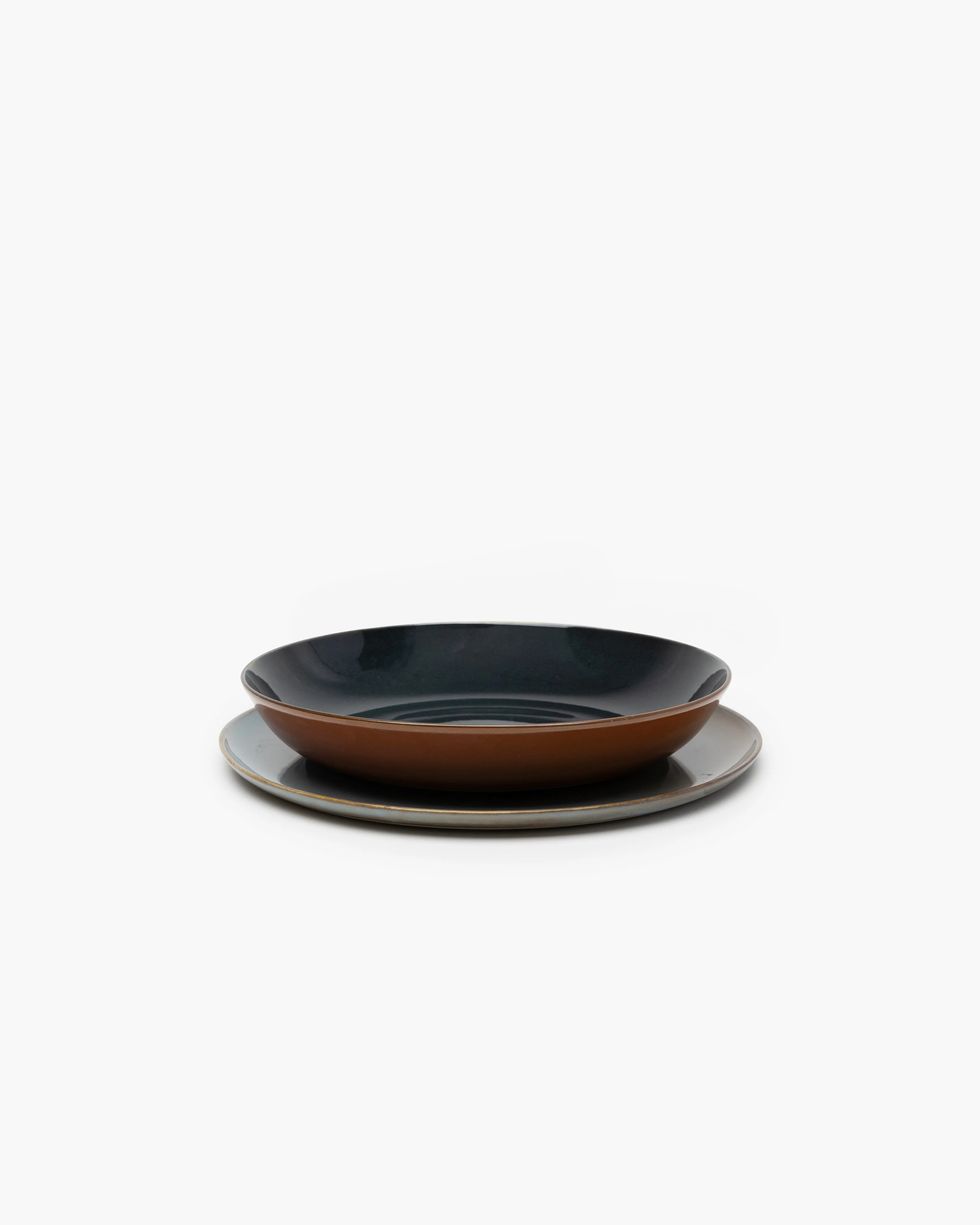 Deep plate L dark blue/rust Terres de rêves - Image 3