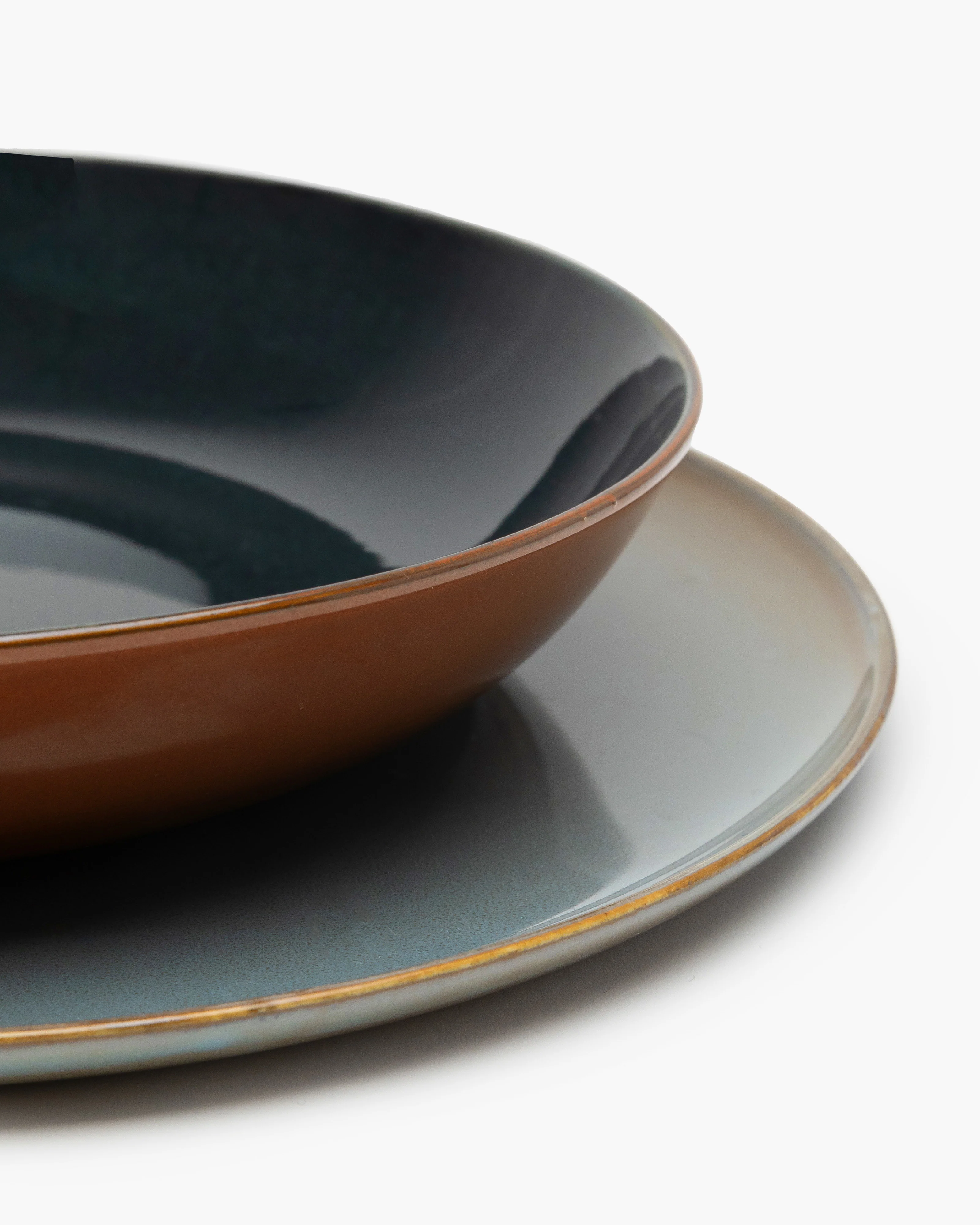 Deep plate L dark blue/rust Terres de rêves - Image 4