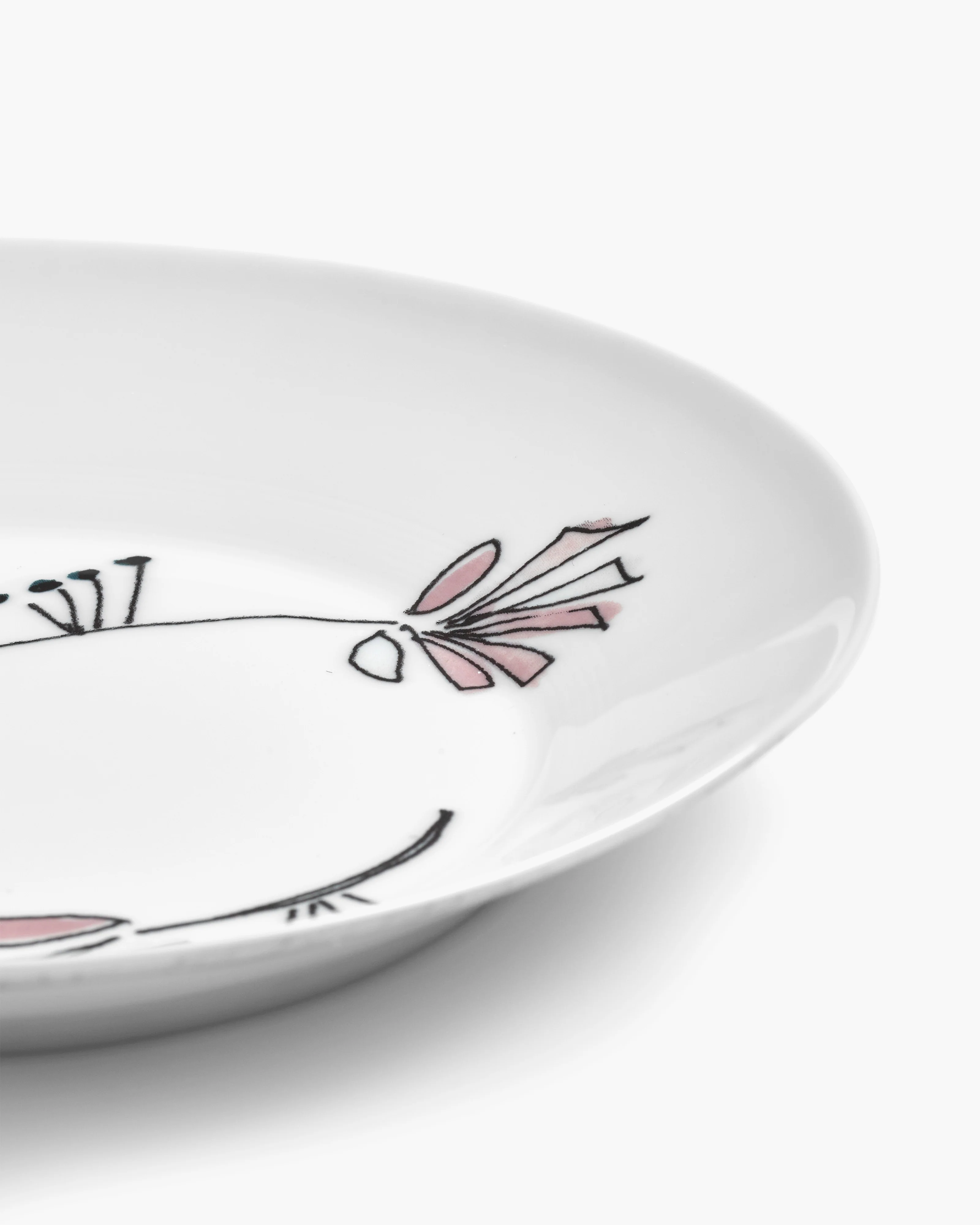 Deep plate L Fiore rosa Midnight Flowers - Image 4