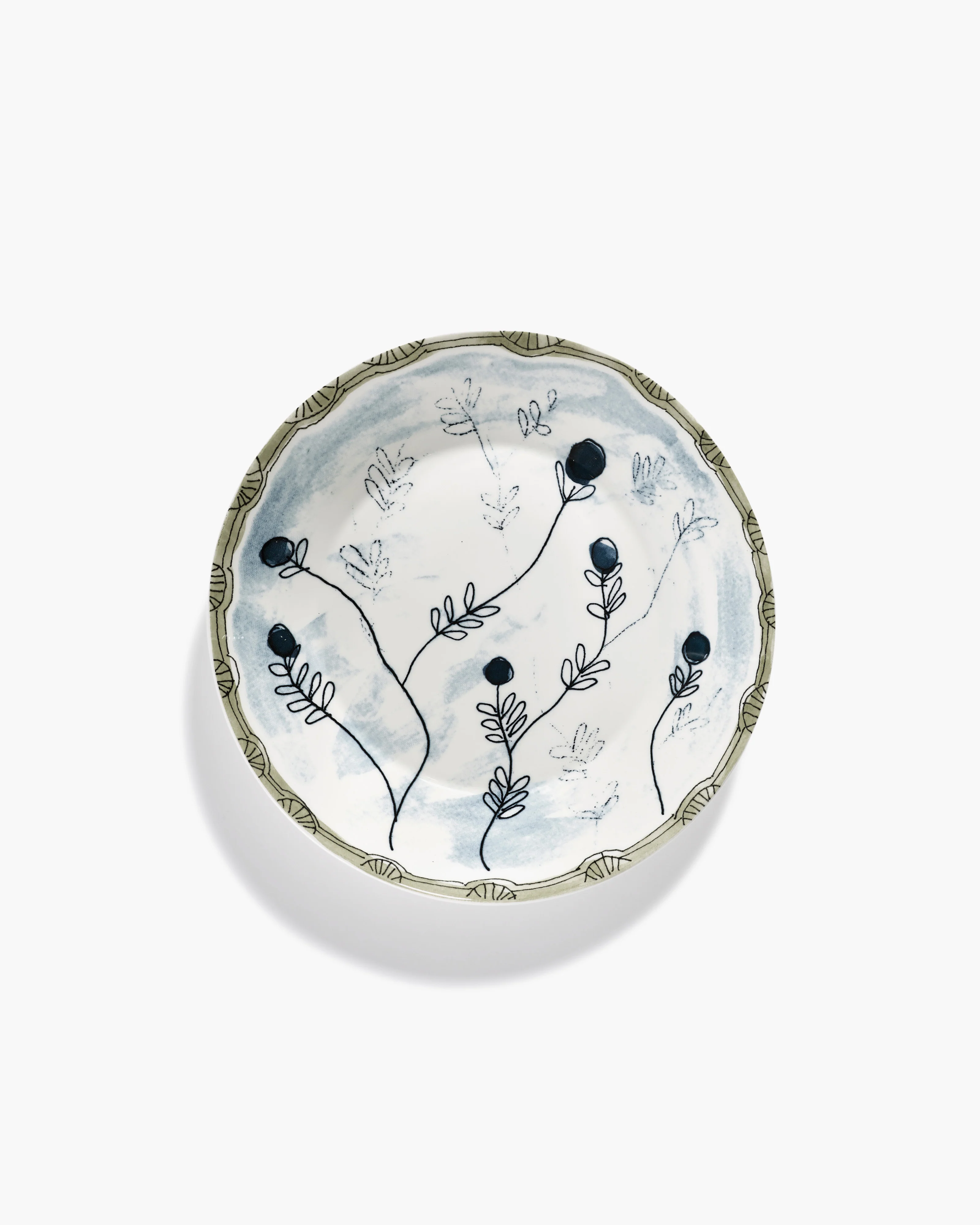 Deep plate L Mirtillo tea Midnight Flowers - Image 2