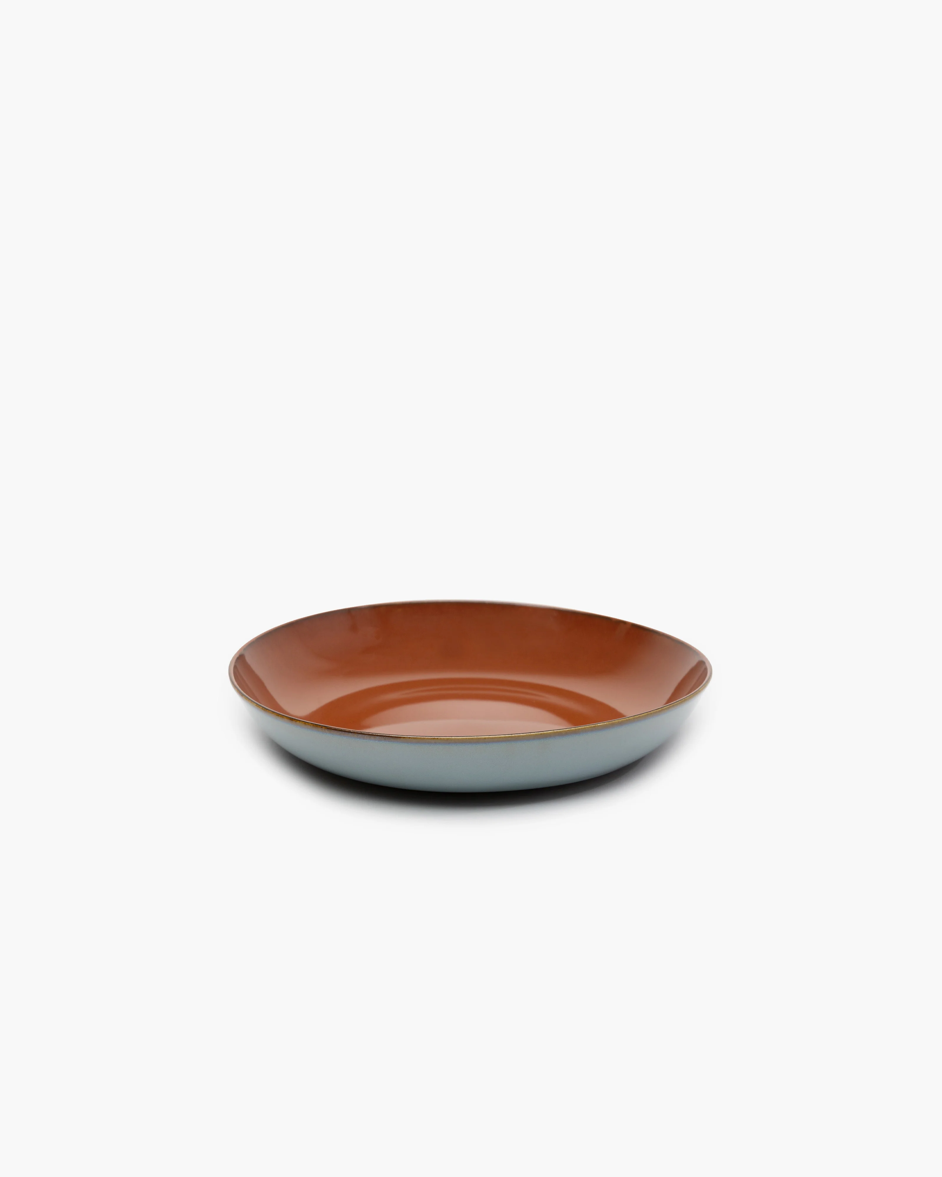 Deep plate L rust/smoky blue Terres de rêves
