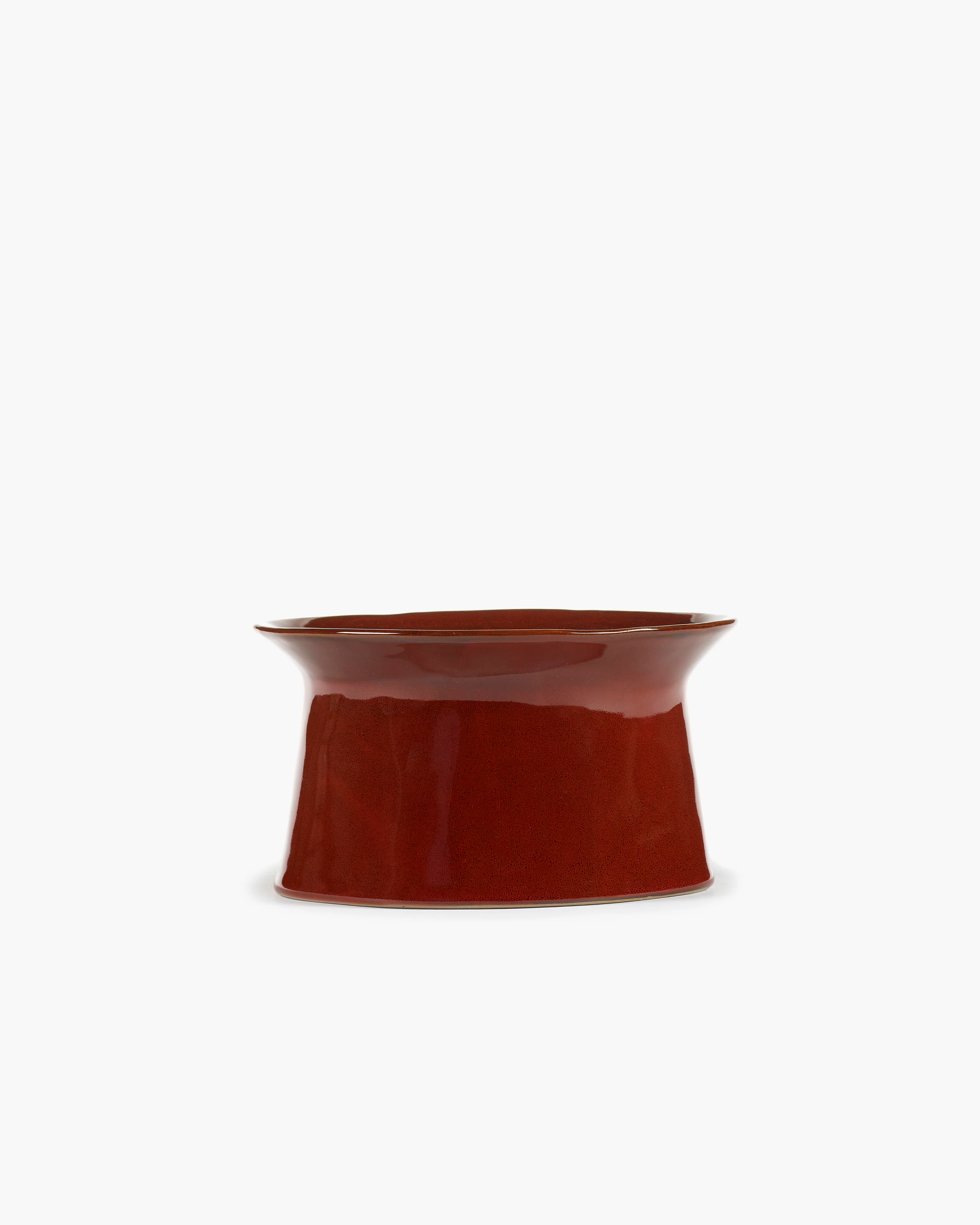 Deep plate large on foot red La Mère - Image 2