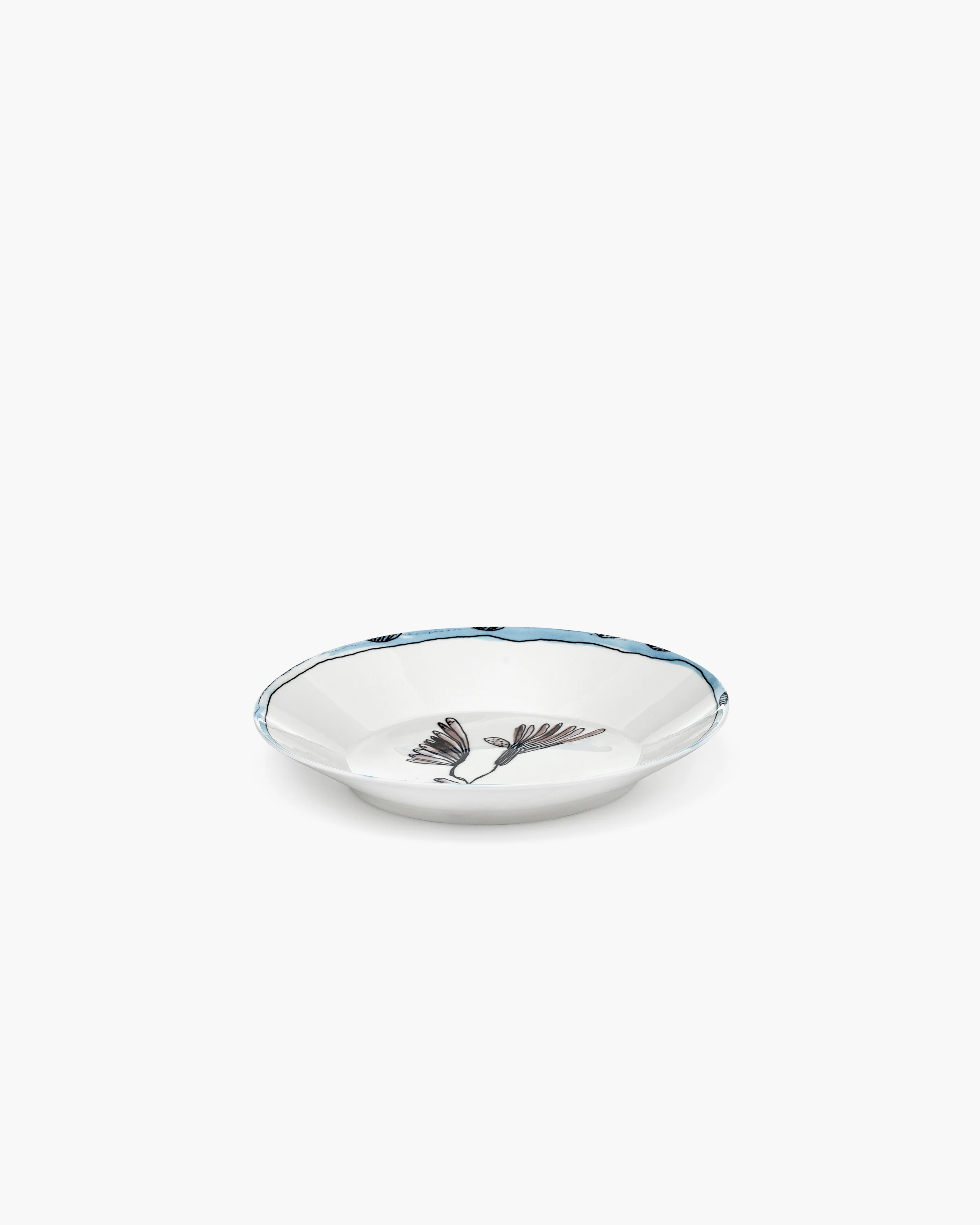 Deep plate M Camelia aubergine Midnight Flowers