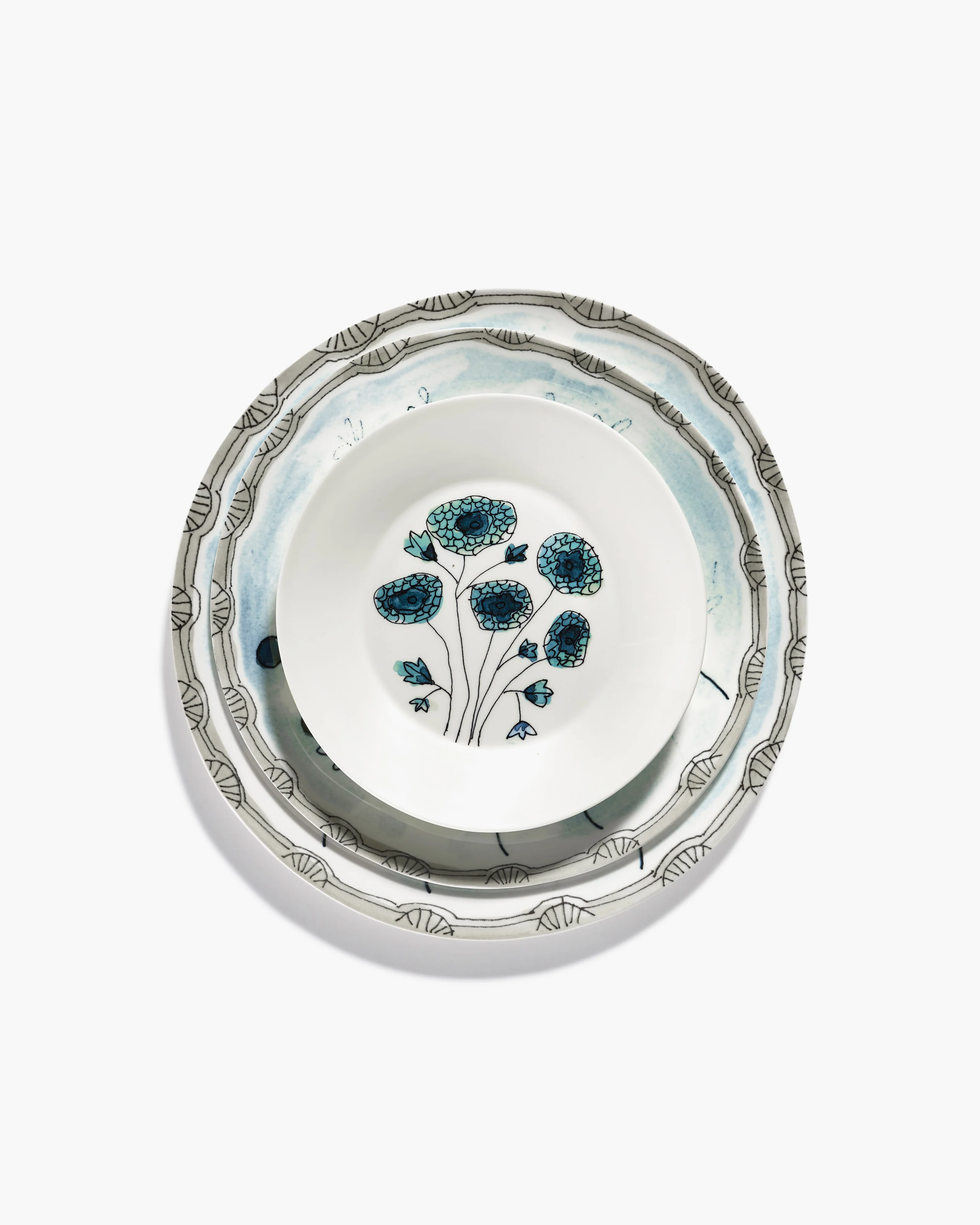 Deep plate S Anemone vaniglia Midnight Flowers - Image 5