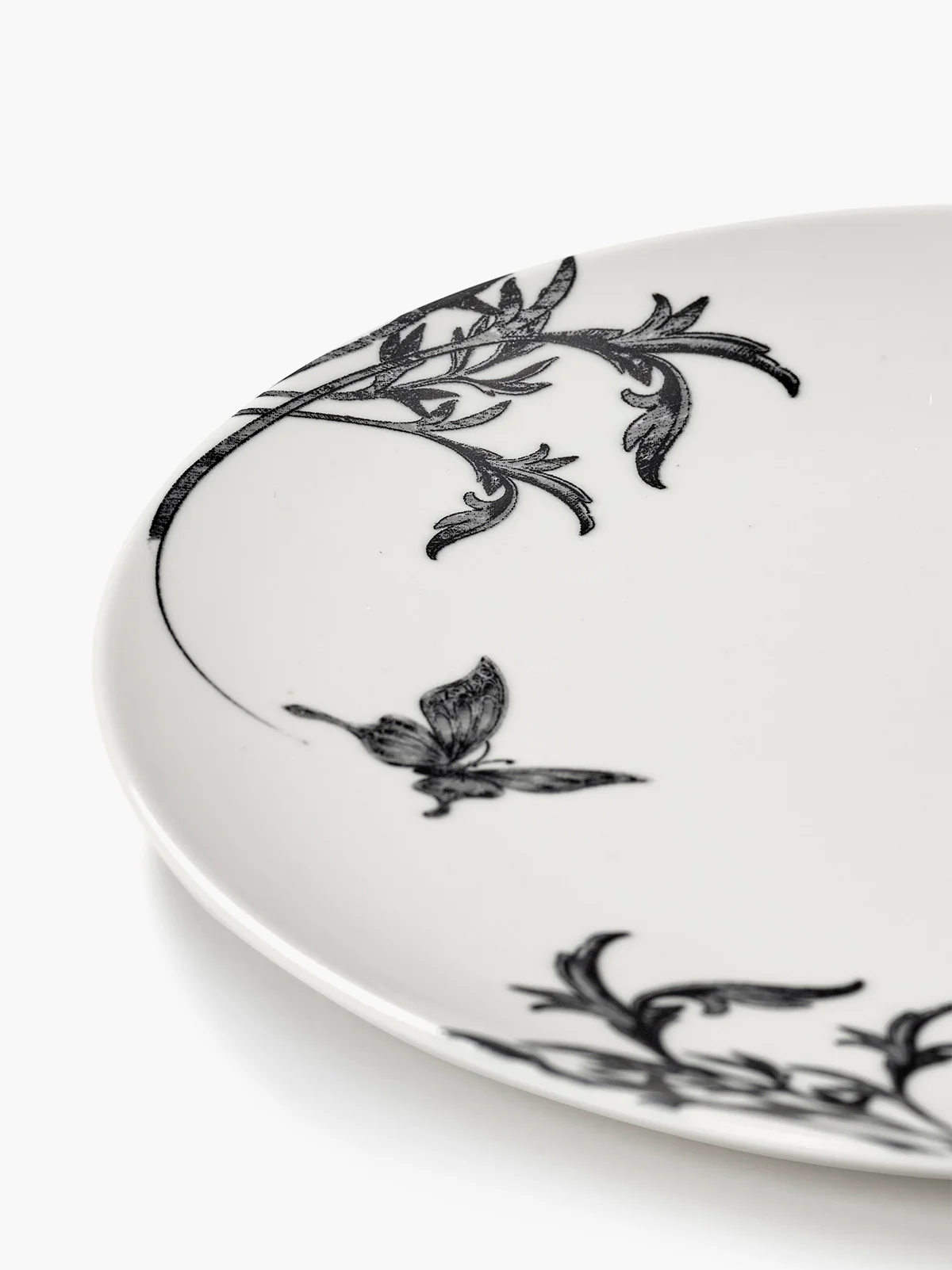 Dessert plate butterfly ballet white - black Unity - Image 5