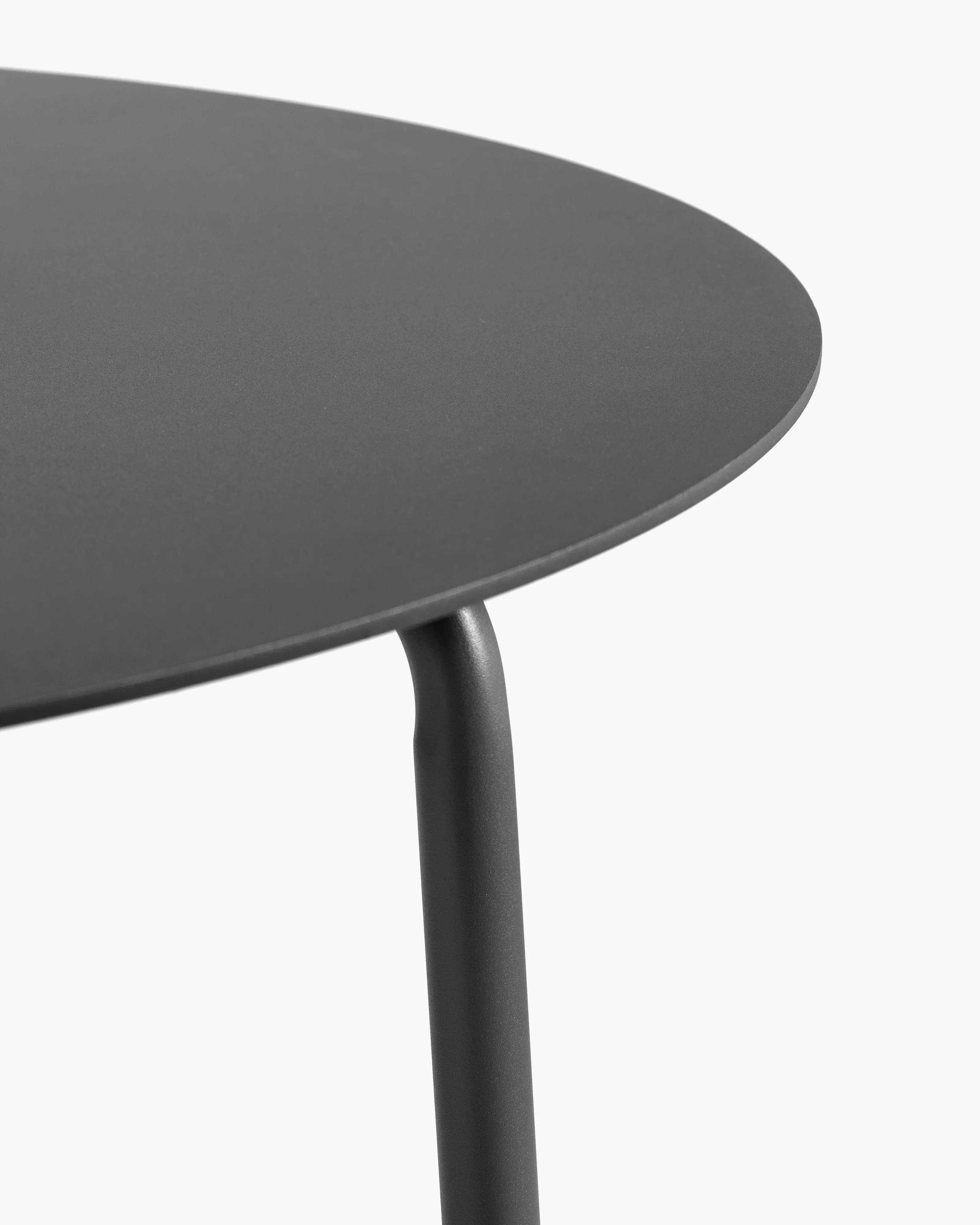 Dining table round L aluminium black August - Image 4