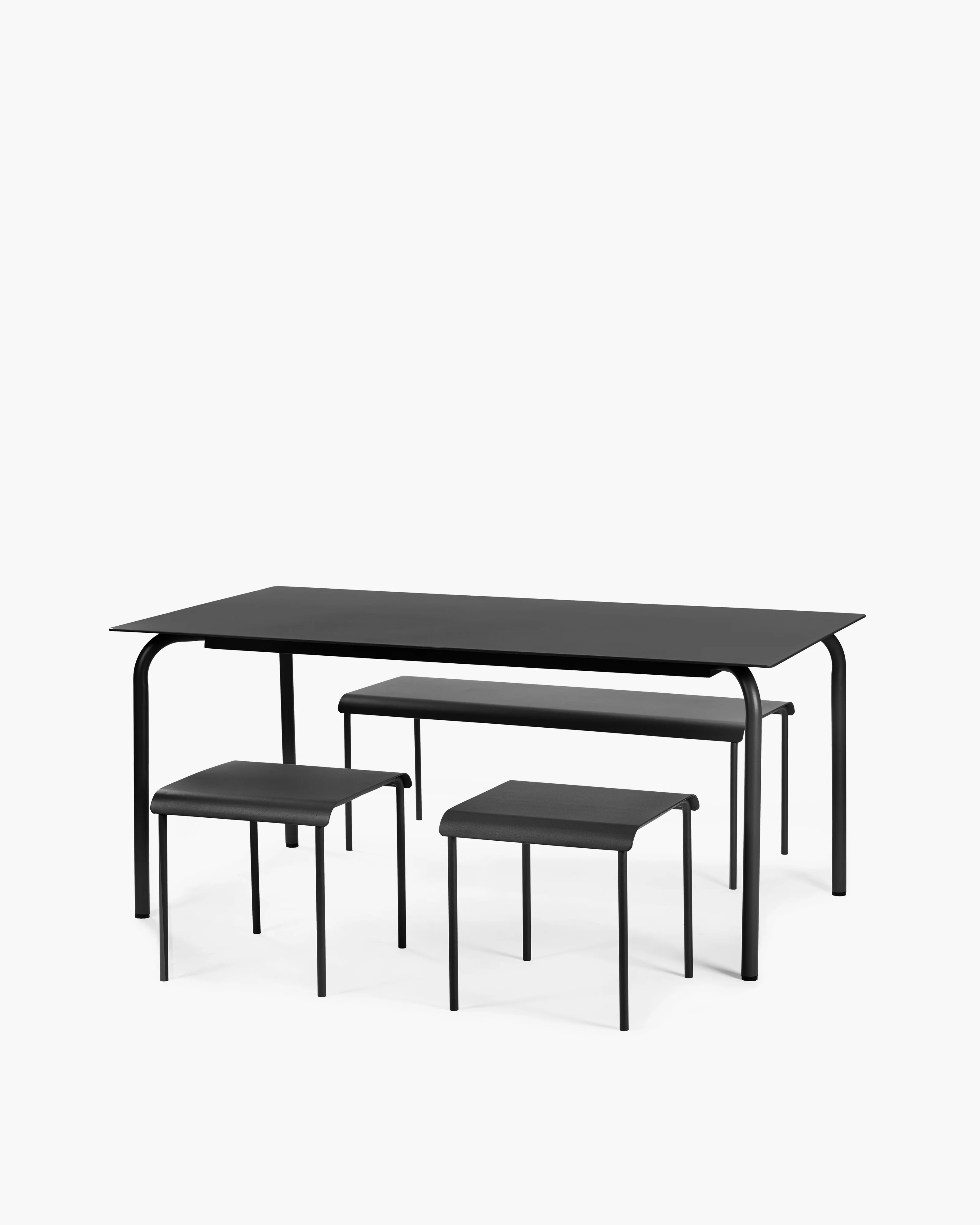 Dining table L aluminium black August - Image 4