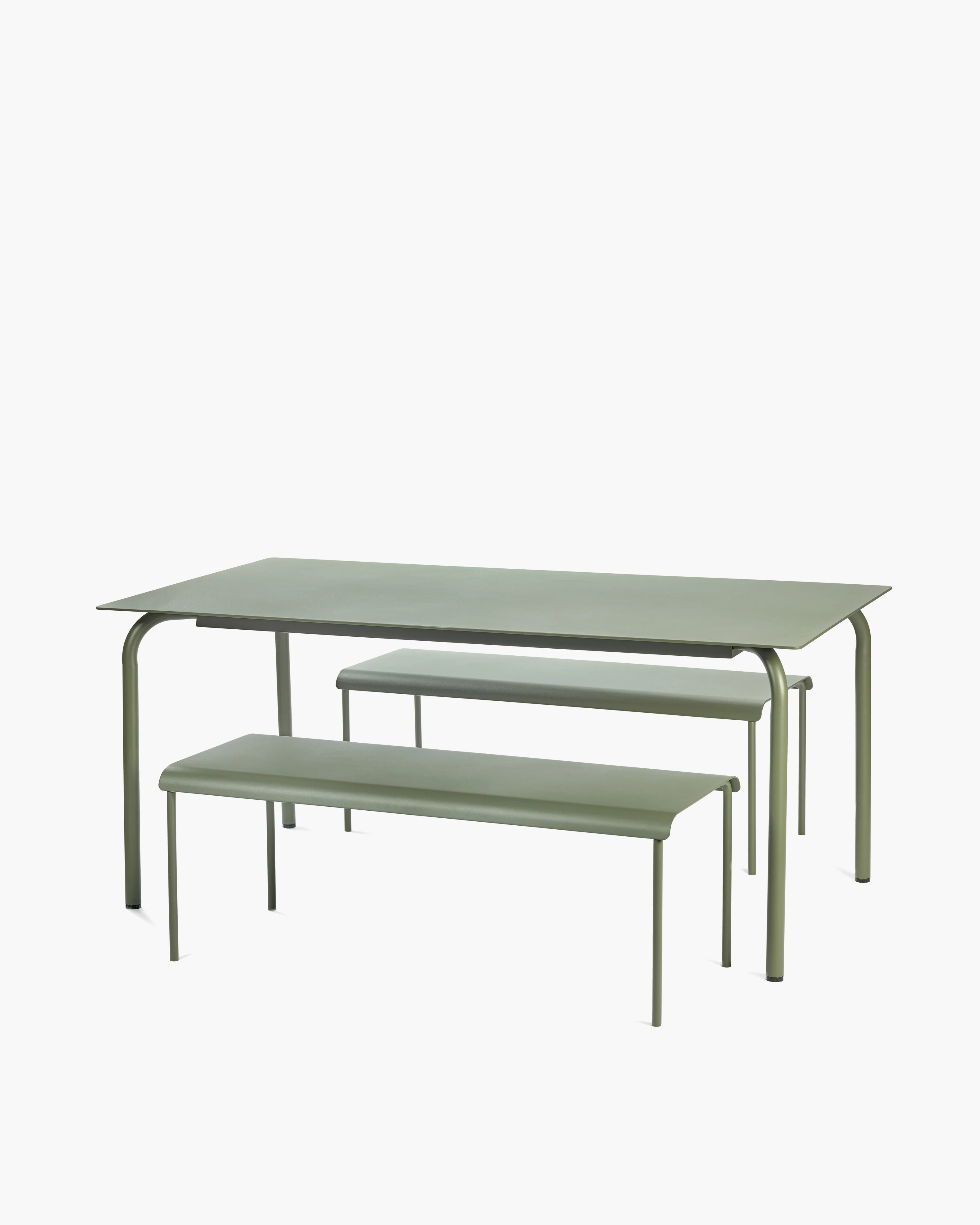 Dining table L aluminium eucalyptus green August - Image 3