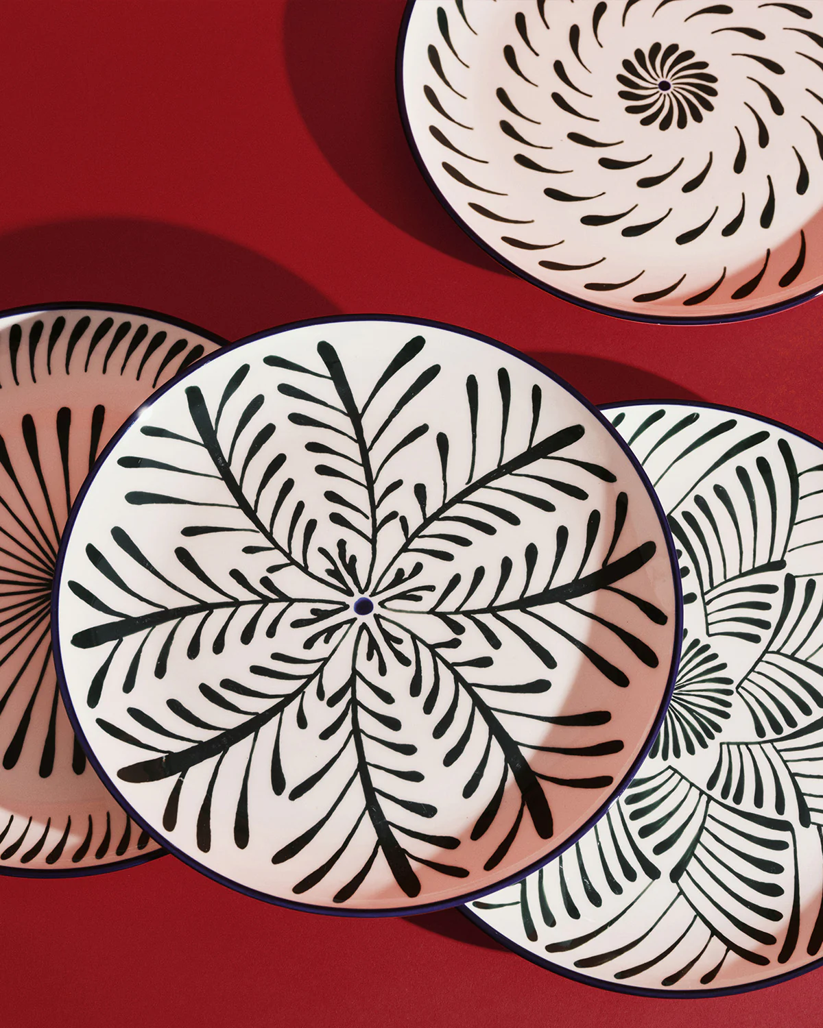 Dinner plate ass/4 green - blue Bazaar - Image 3