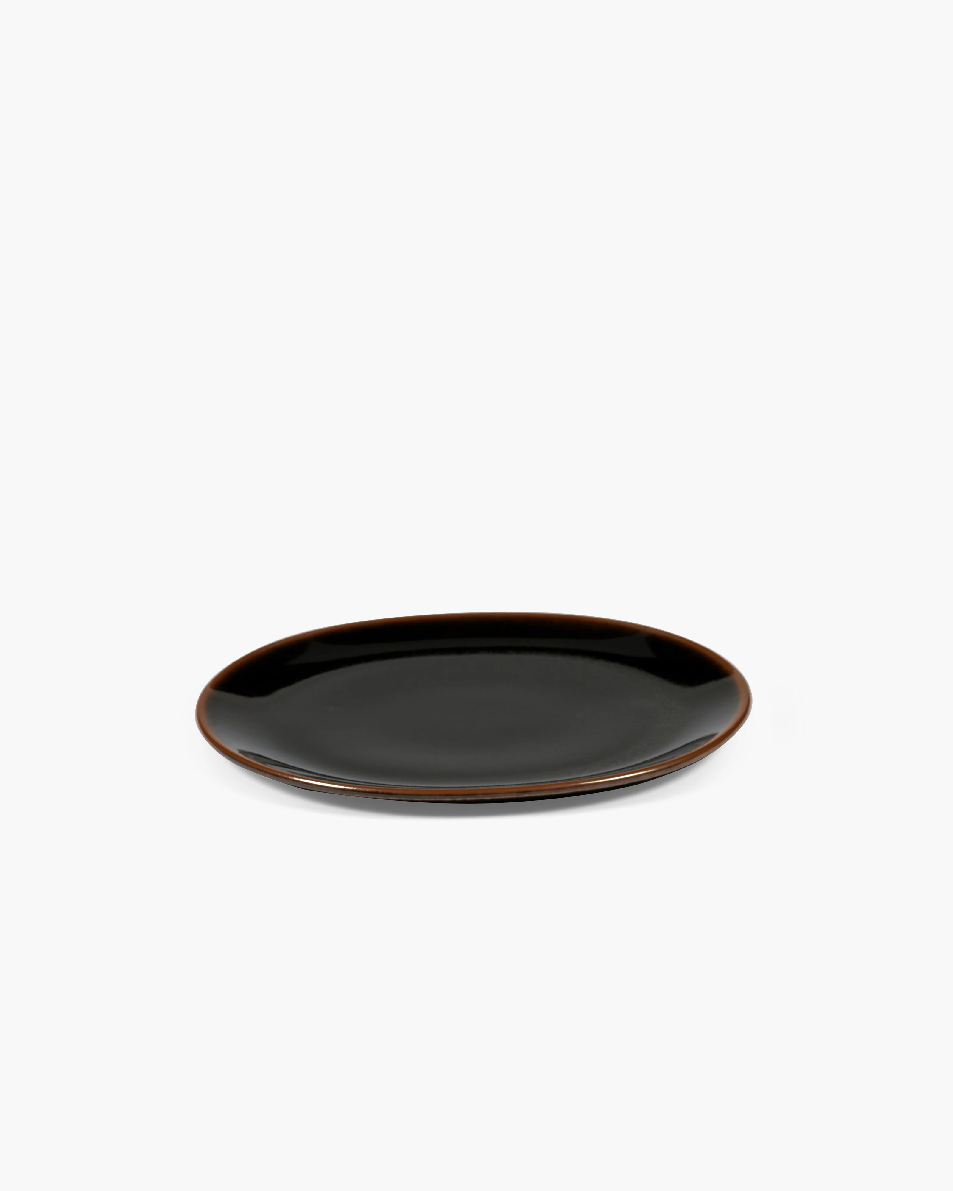 Dinner plate dark brown Out of lines
