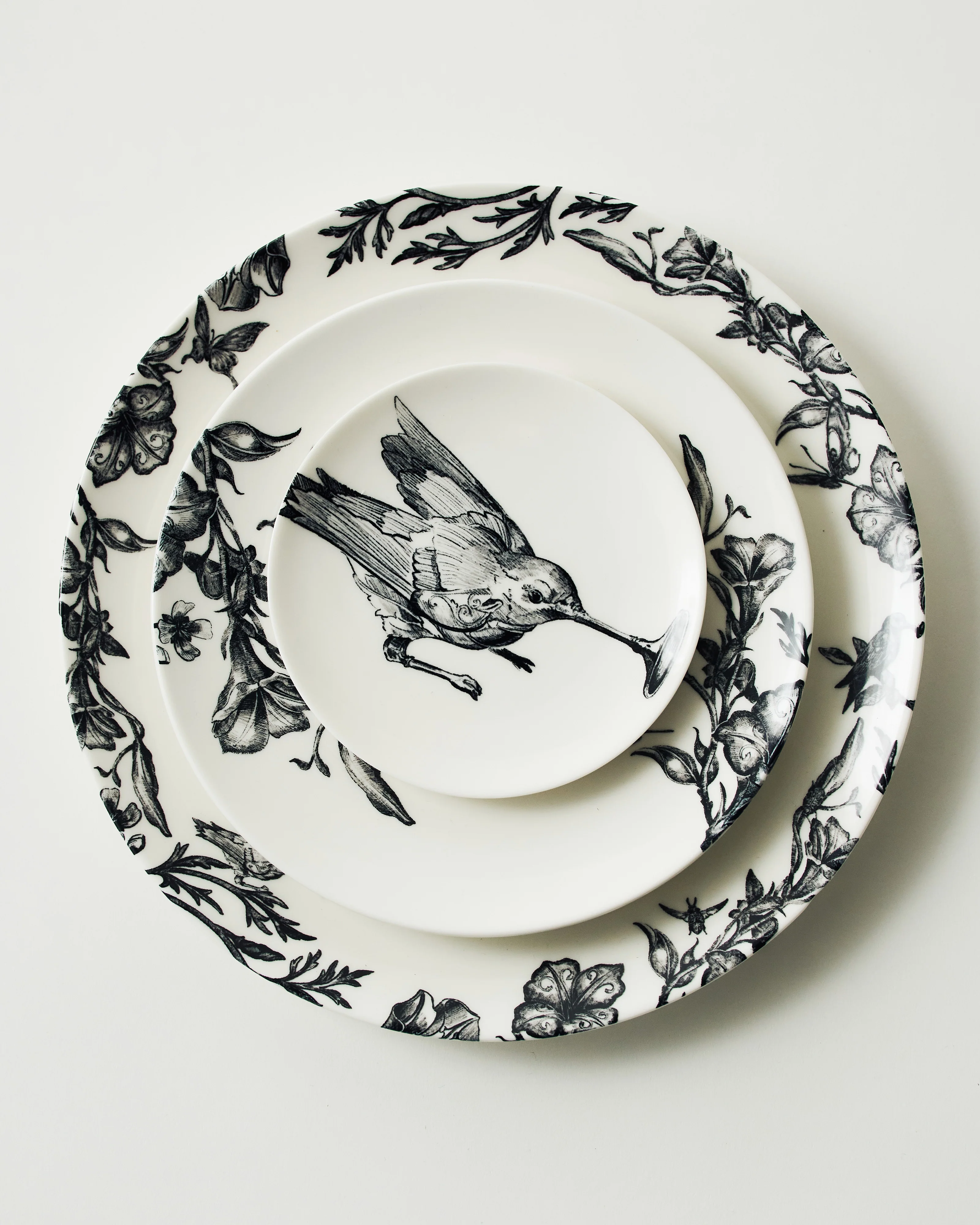 Dinner plate enchanted garden white - black Unity - Image 2