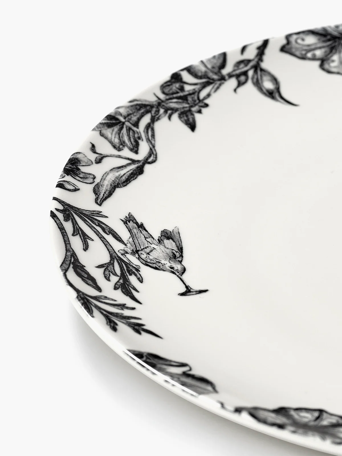 Dinner plate enchanted garden white - black Unity - Image 5