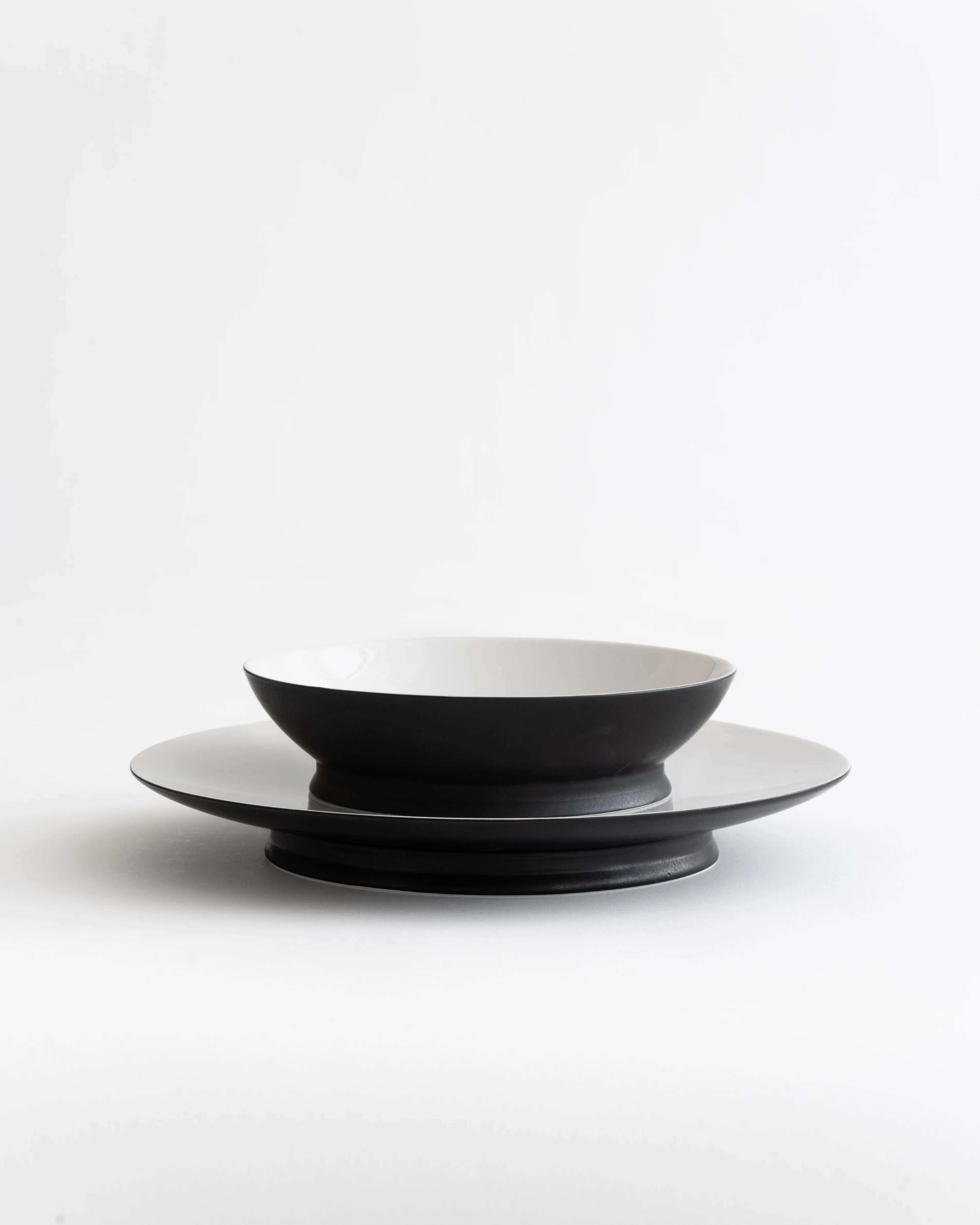 Dinner Set 12 pieces Black/off white Ra - Image 3