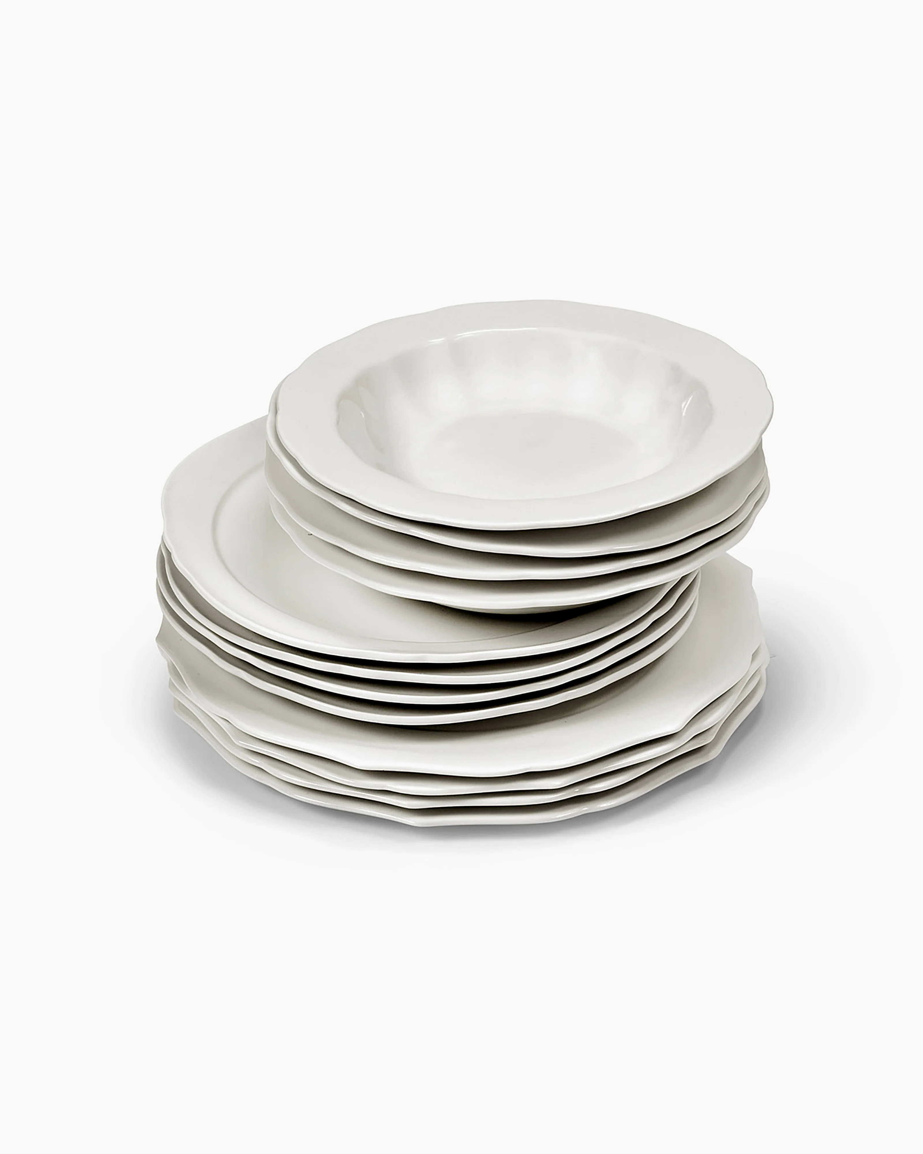 Dinner Set 12 pieces white Silhouette - Image 3